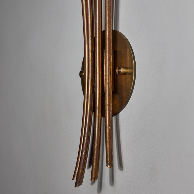Brass Four Sconces by Oscar Torlasco for Lumi For Sale