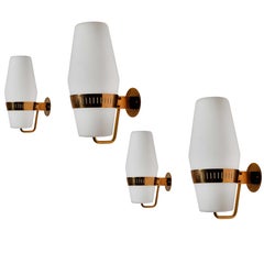 Four Sconces by Stilnovo