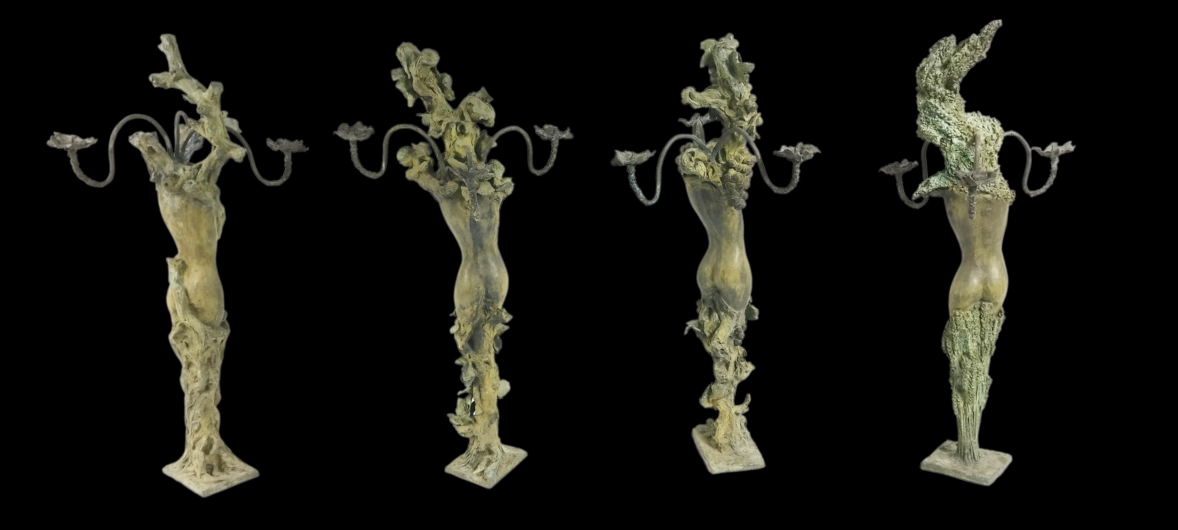 Vier Saisons Frau in Bronze (4 Modelle) von Patrick LAROCHE, Bildhauerdesigner  (Bronziert) im Angebot