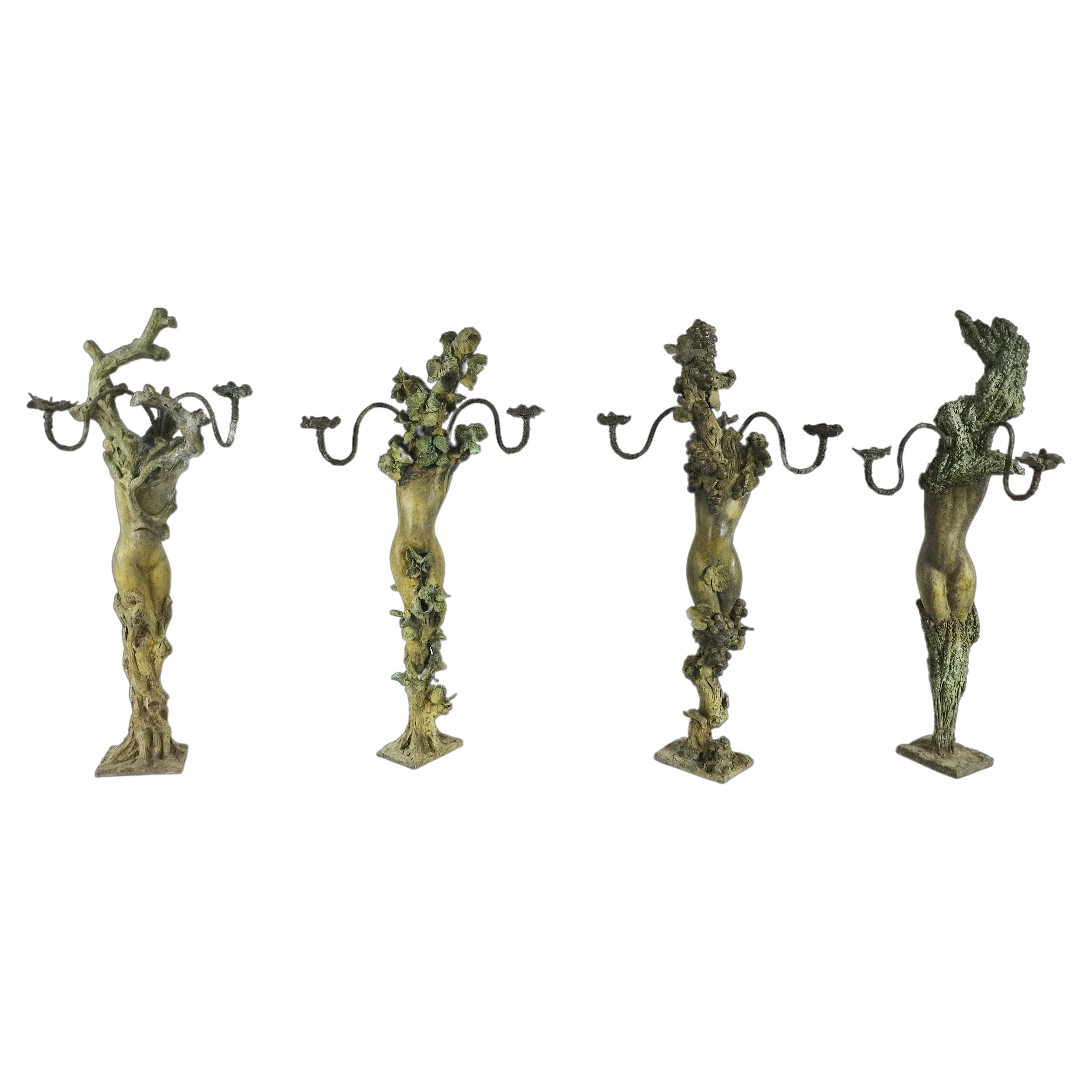 Four seasons woman in bronze (4 models) by Patrick LAROCHE Sculptor Designer  For Sale
