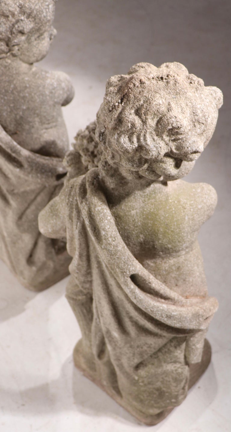 Four Seasons Cast Stone Garden Statues For Sale at 1stDibs four