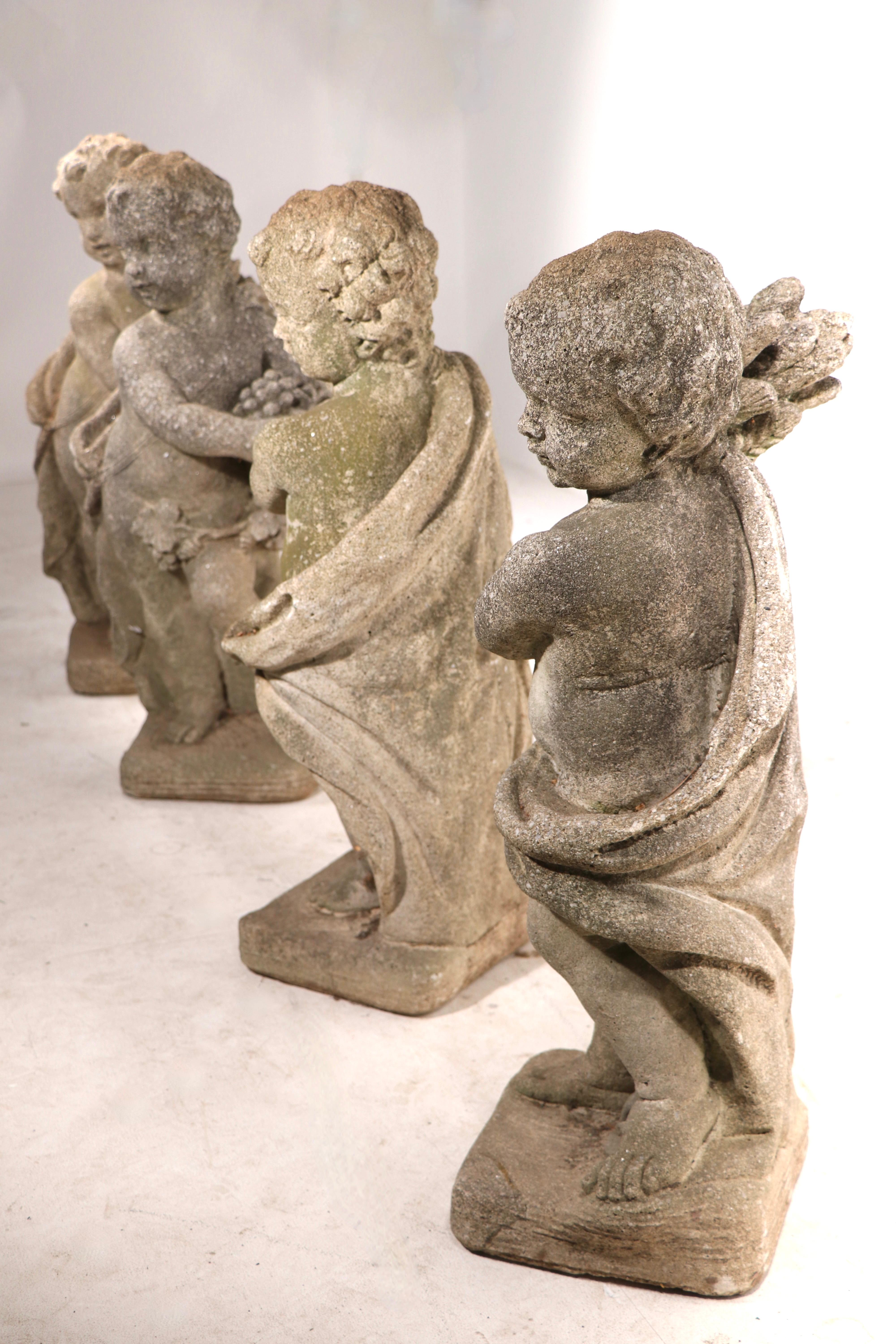 Four Seasons Cast Stone Garden Statues 7