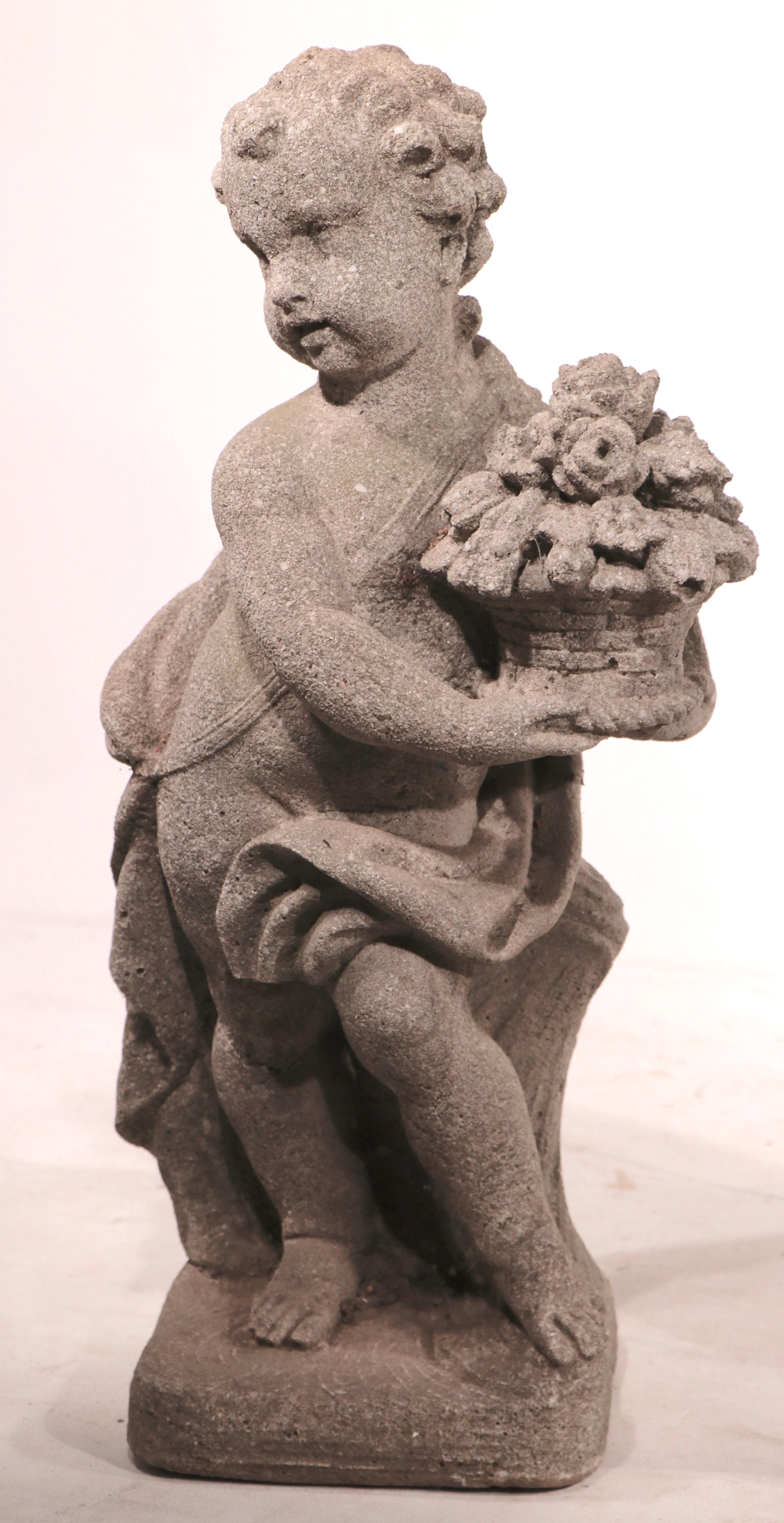 Neoclassical Revival Four Seasons Cast Stone Garden Statues