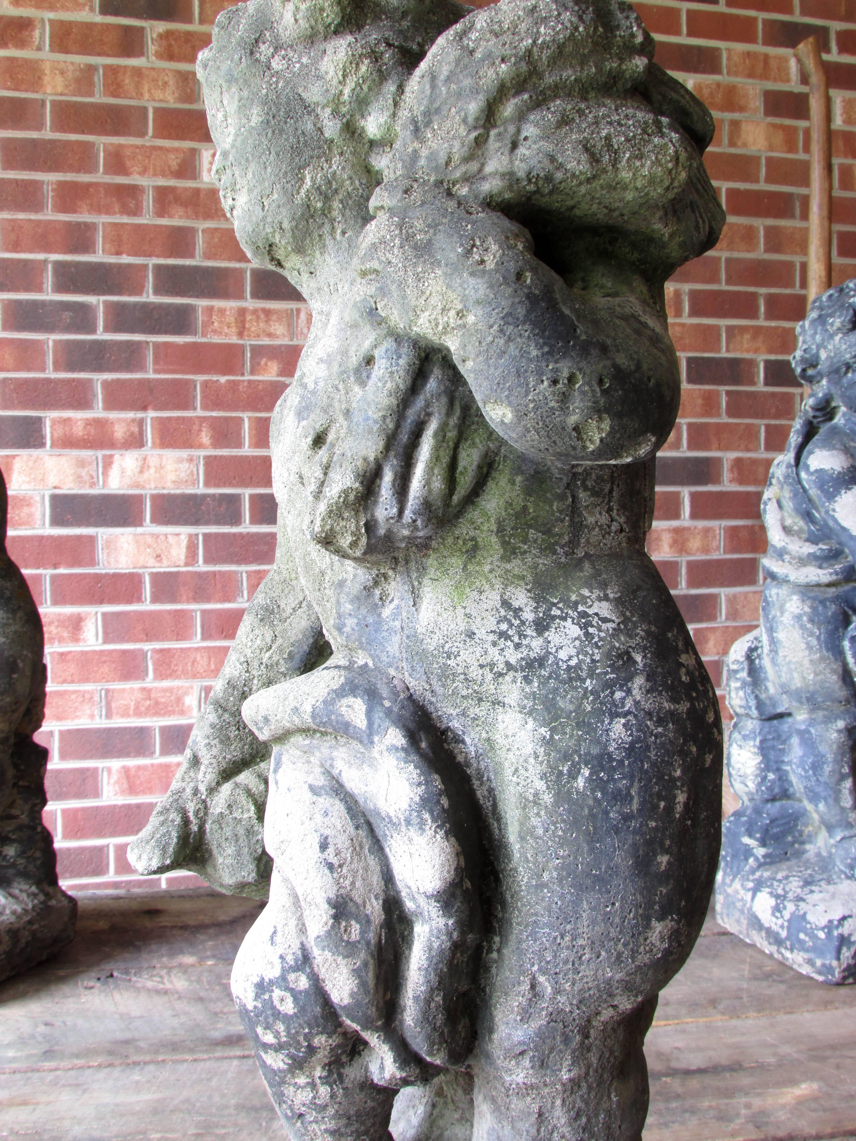Four Seasons Cherubs Cast Stone For Sale 2