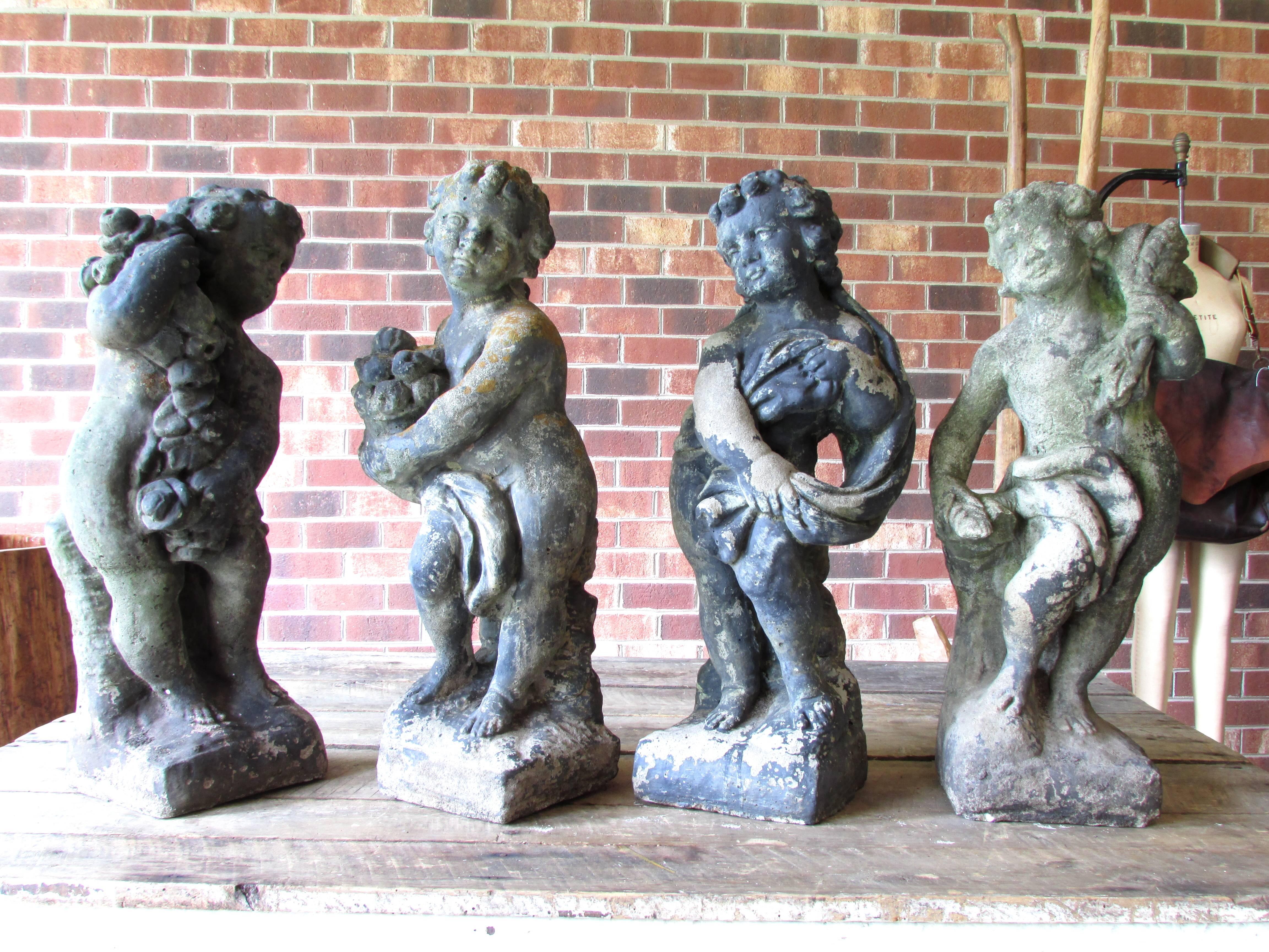 four seasons cherub statues