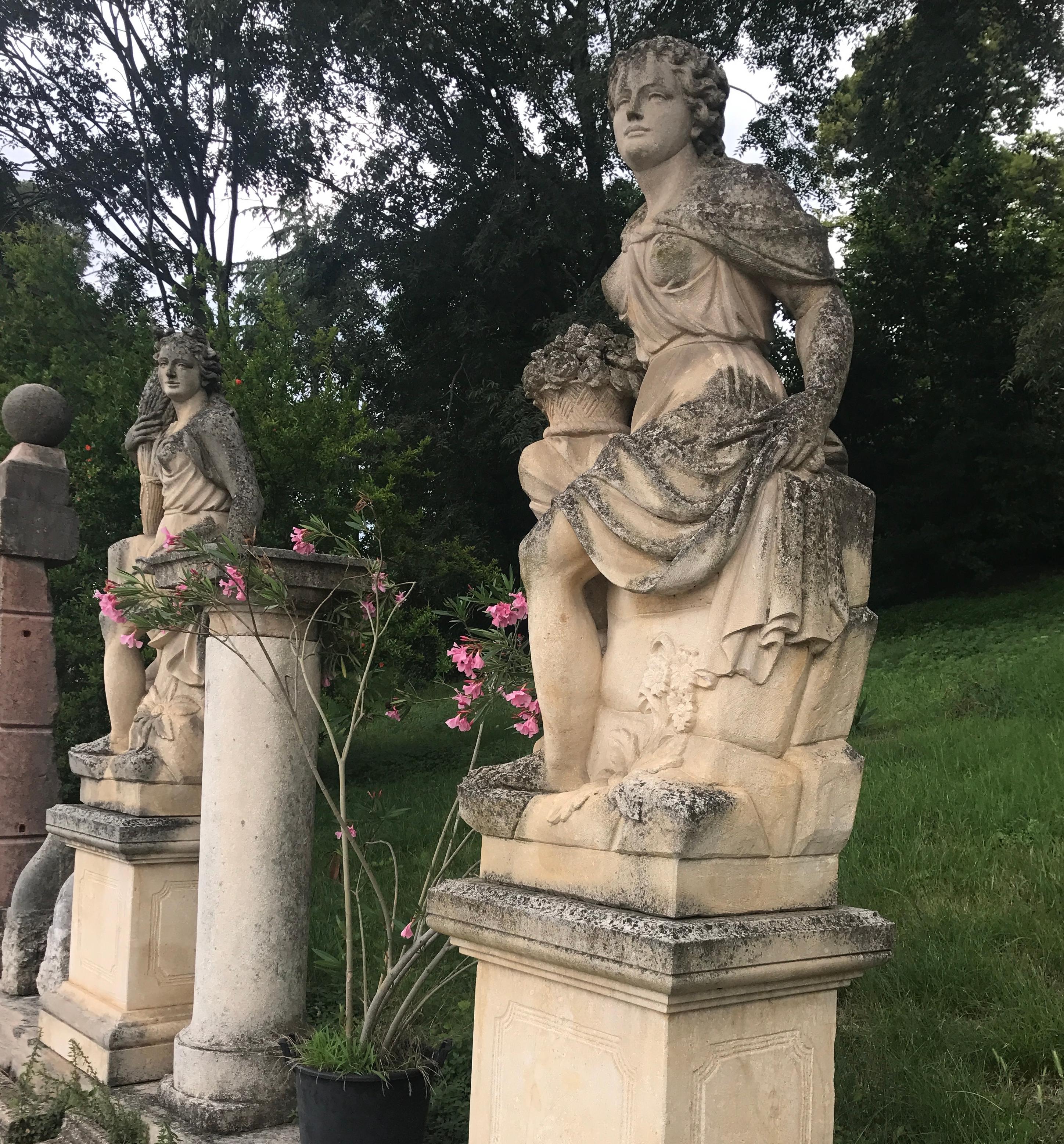 Four Seasons Extraordinary Italian Stone Sculptures at 1stDibs