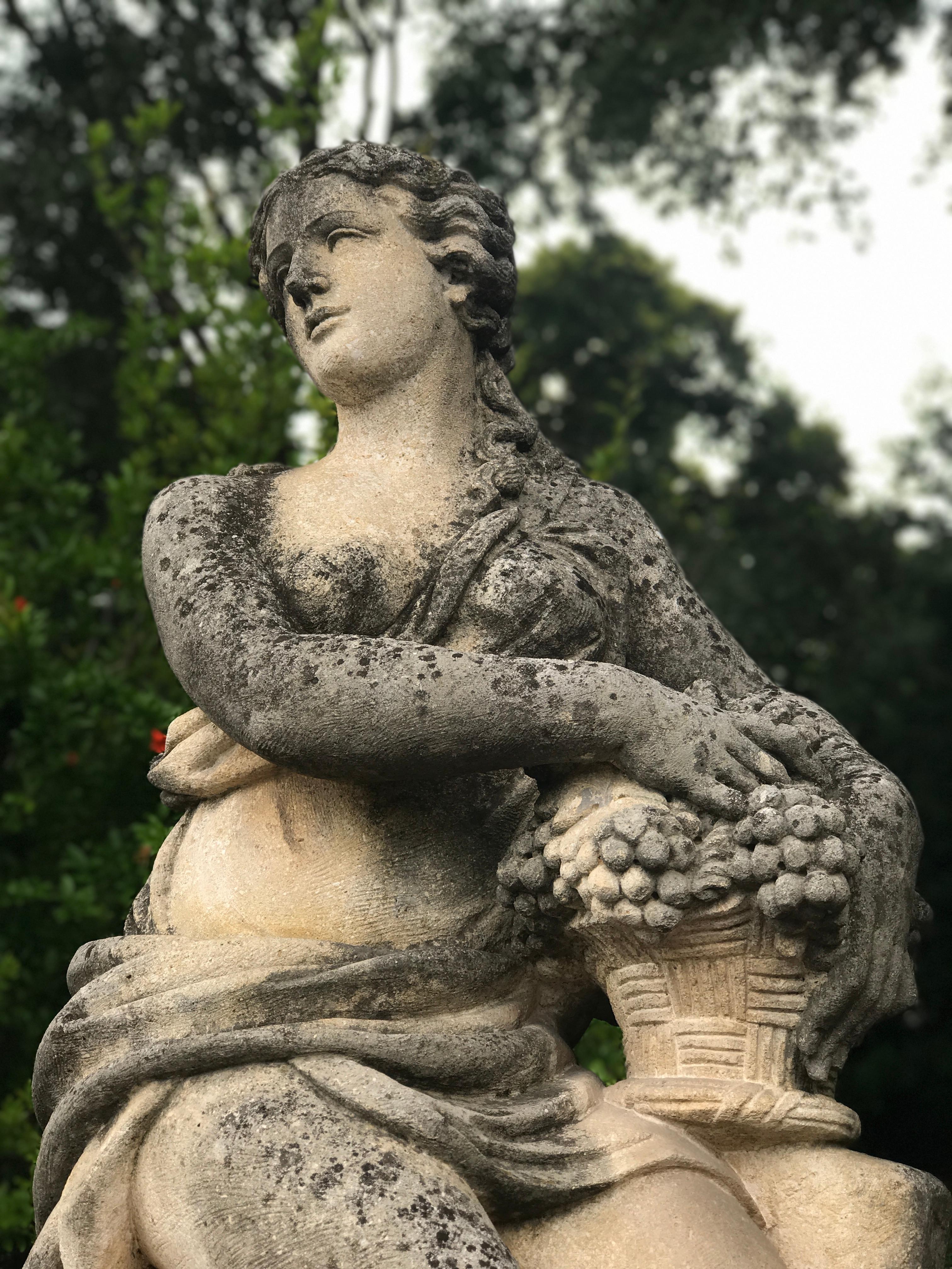 Four Seasons Extraordinary Italian Stone Sculptures at 1stDibs