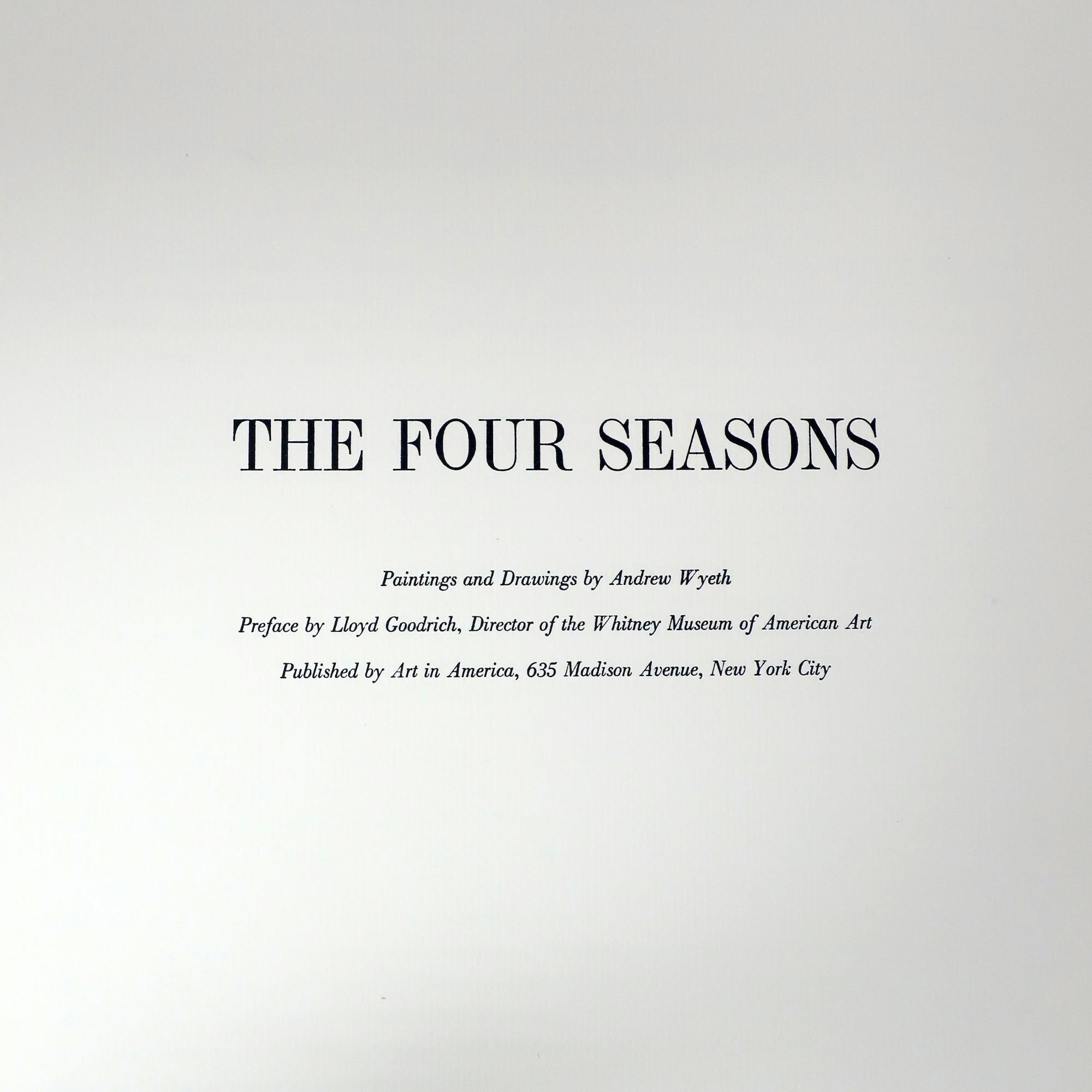 20ième siècle Four Seasons : Gravures d'après des peintures et des dessins d'Andrew Wyeth Folio