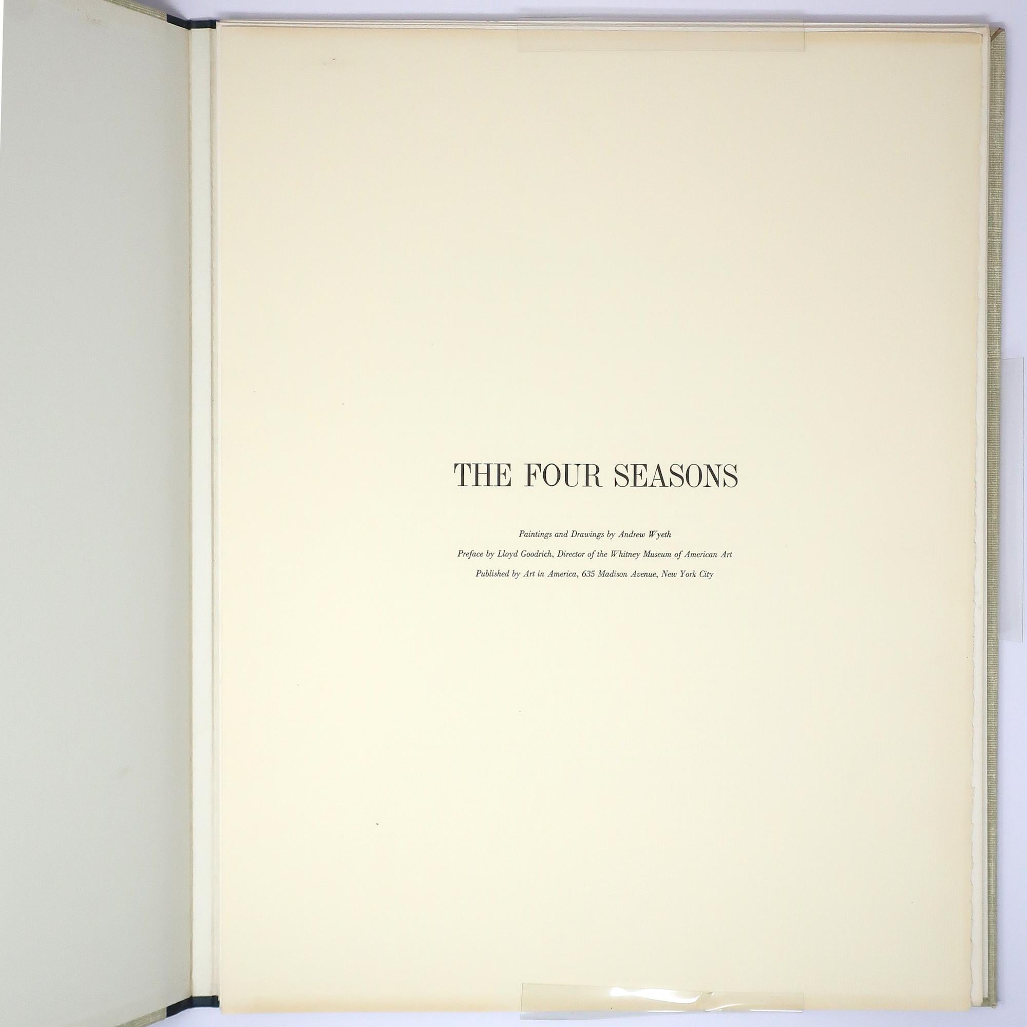 Paper Four Seasons: Fine Prints from Paintings and Drawings by Andrew Wyeth Folio For Sale