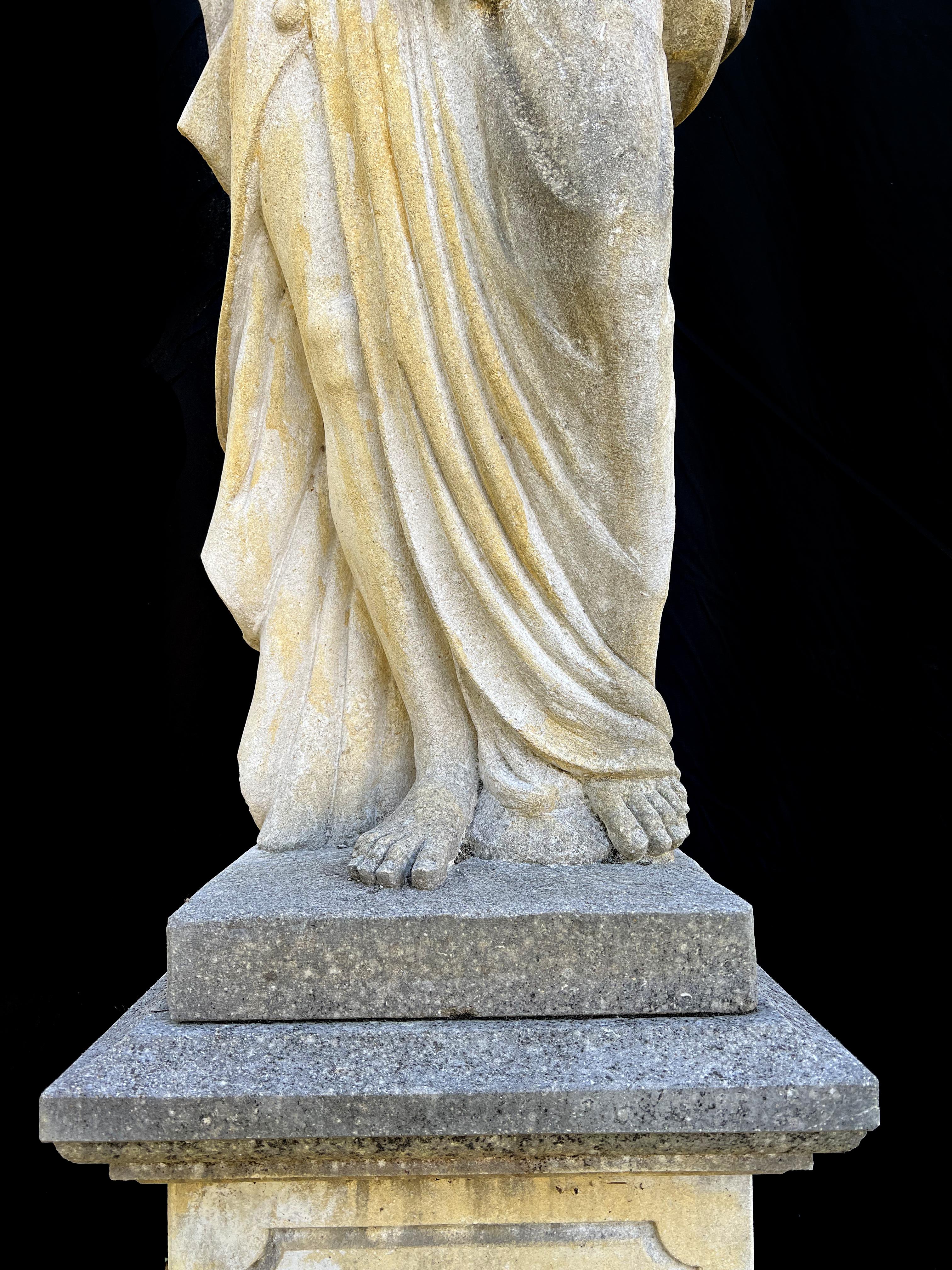 Four Seasons Garden Sculptures in Vicenza Stone, Late 20th Century 6