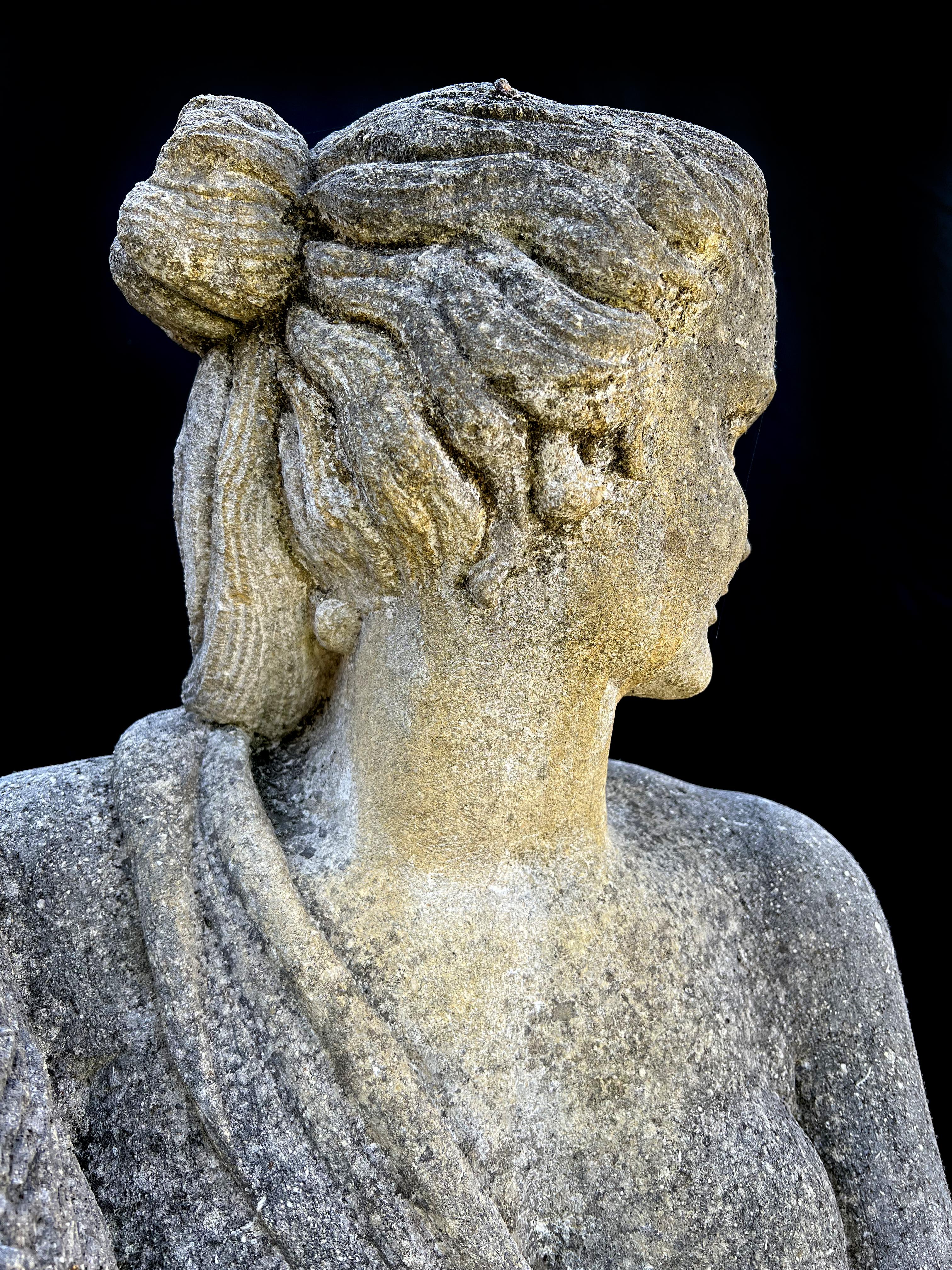 Four Seasons Garden Sculptures in Vicenza Stone, Late 20th Century 7