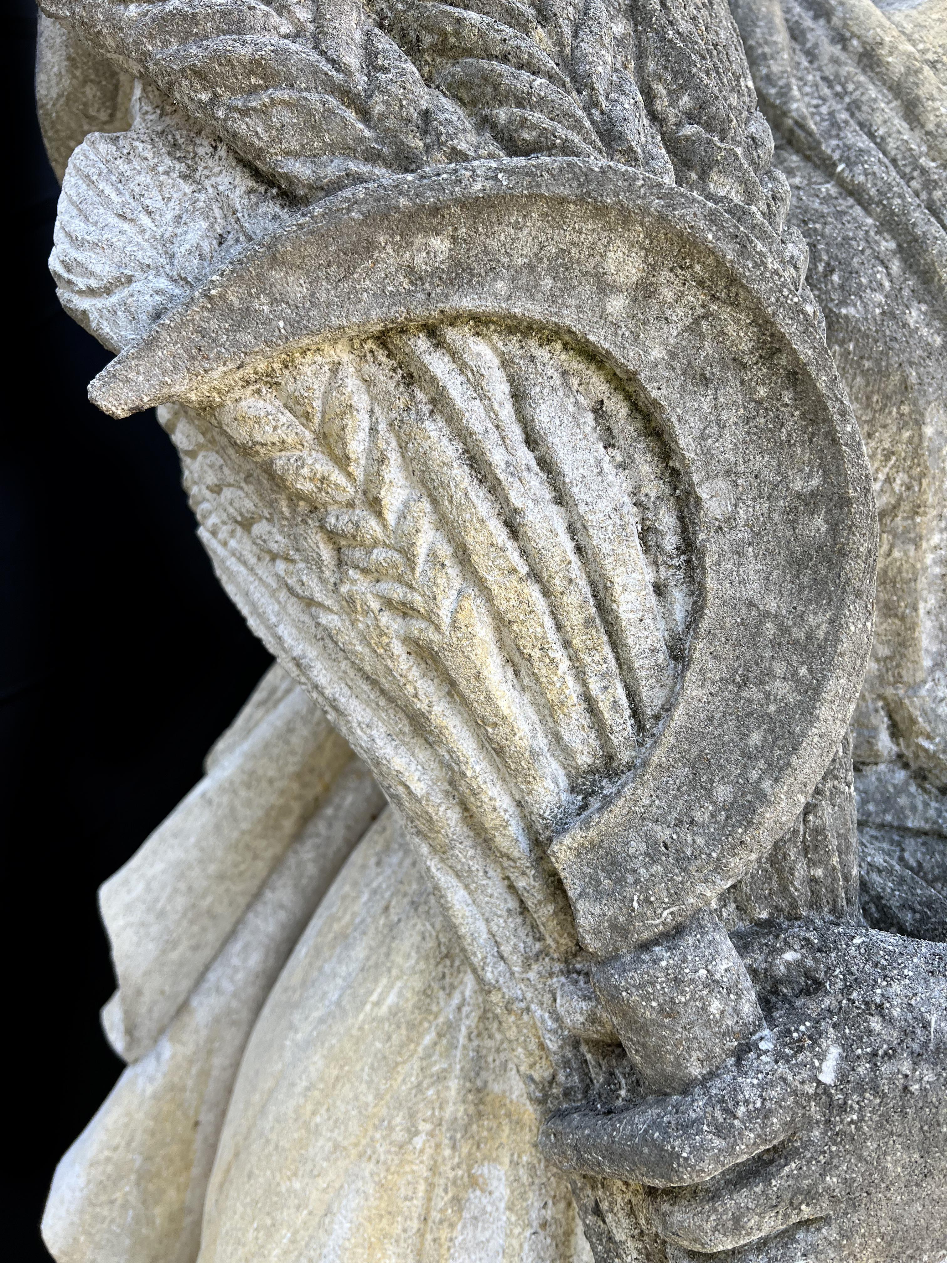 Four Seasons Garden Sculptures in Vicenza Stone, Late 20th Century 8