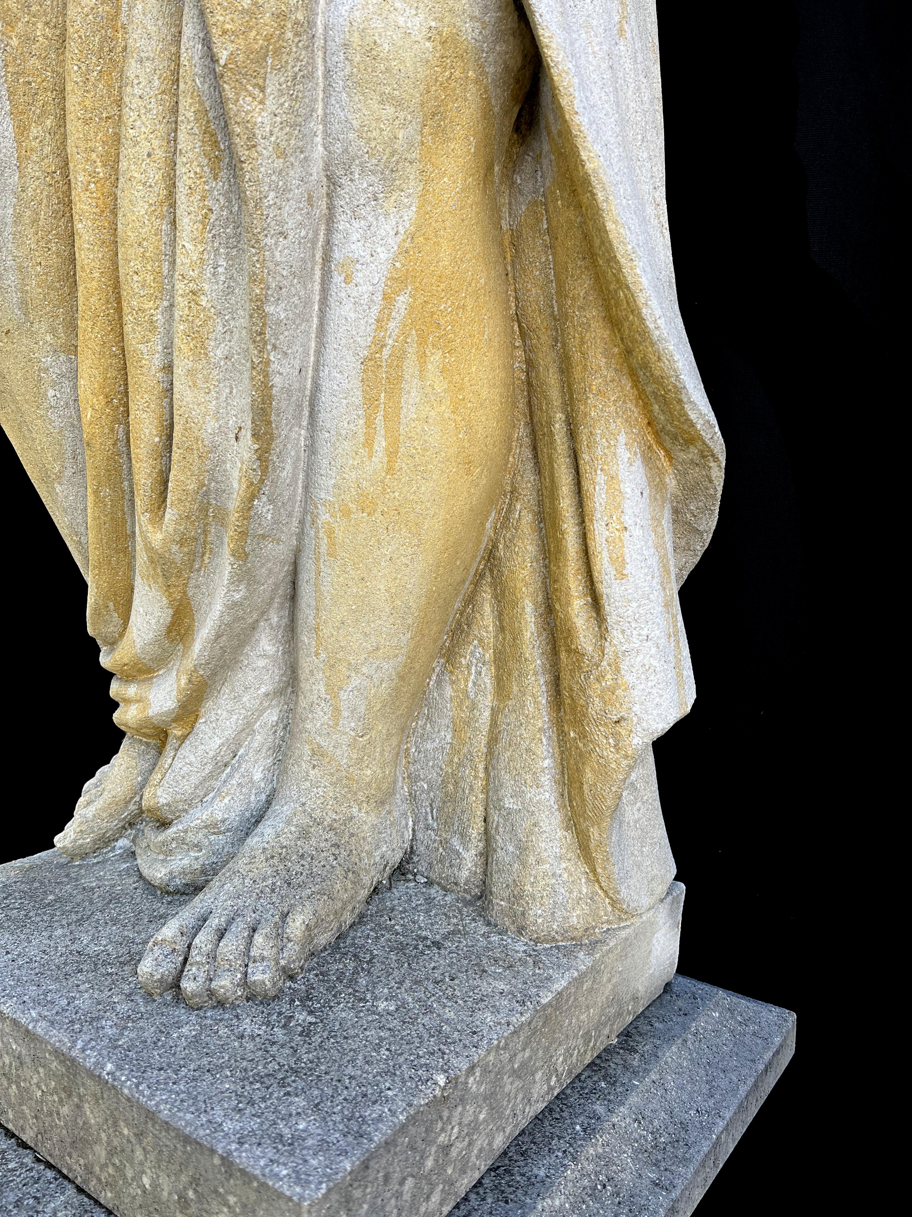 Four Seasons Garden Sculptures in Vicenza Stone, Late 20th Century 3