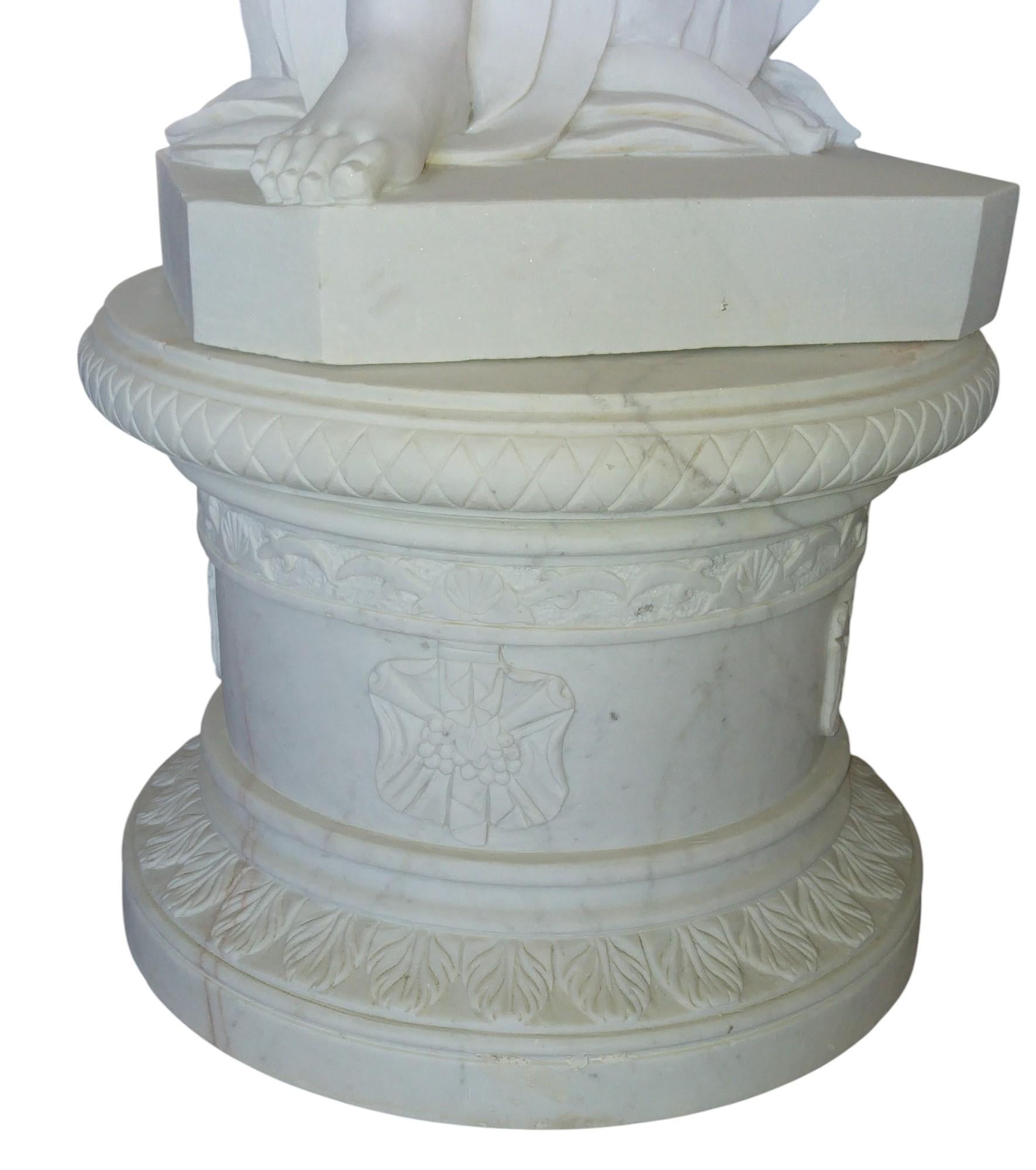 Four Seasons Italian Carrara Marble Statues For Sale 6