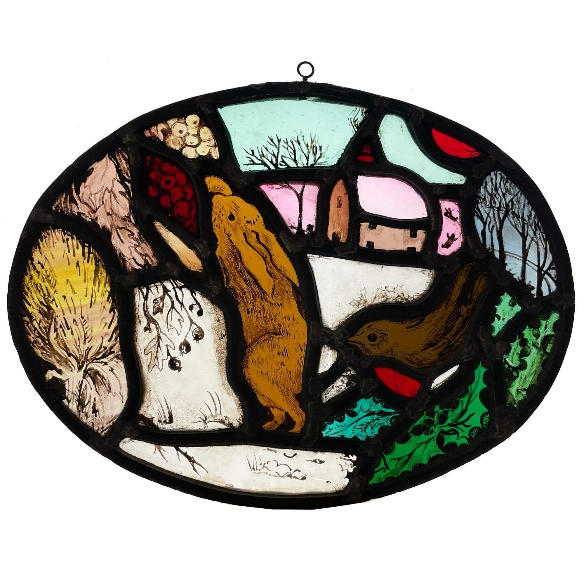 Four Seasons The Window Hangings aus Bleiglas im Zustand „Gut“ im Angebot in Wormelow, Herefordshire