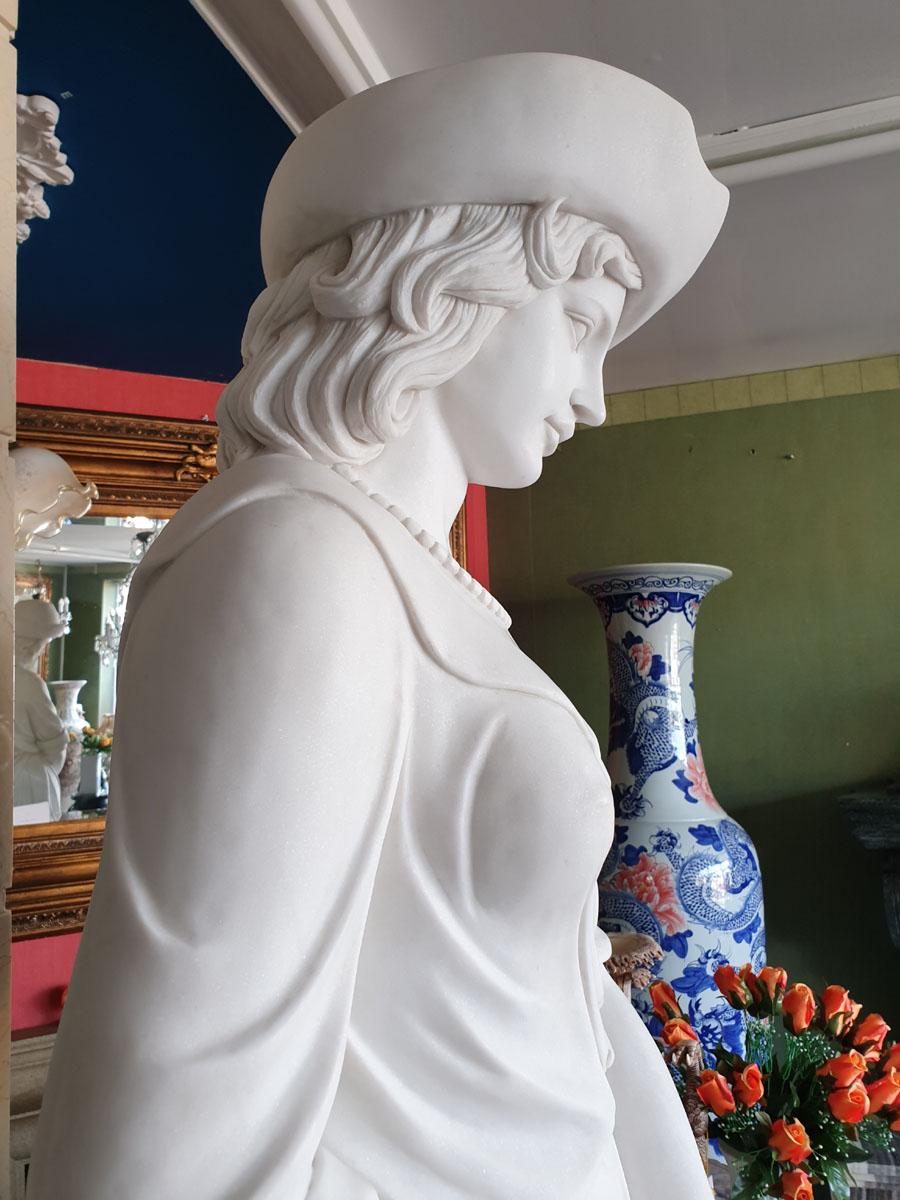 Four Seasons, White Marble Statues Suite 2.5 Meter High Set of Four For Sale 5