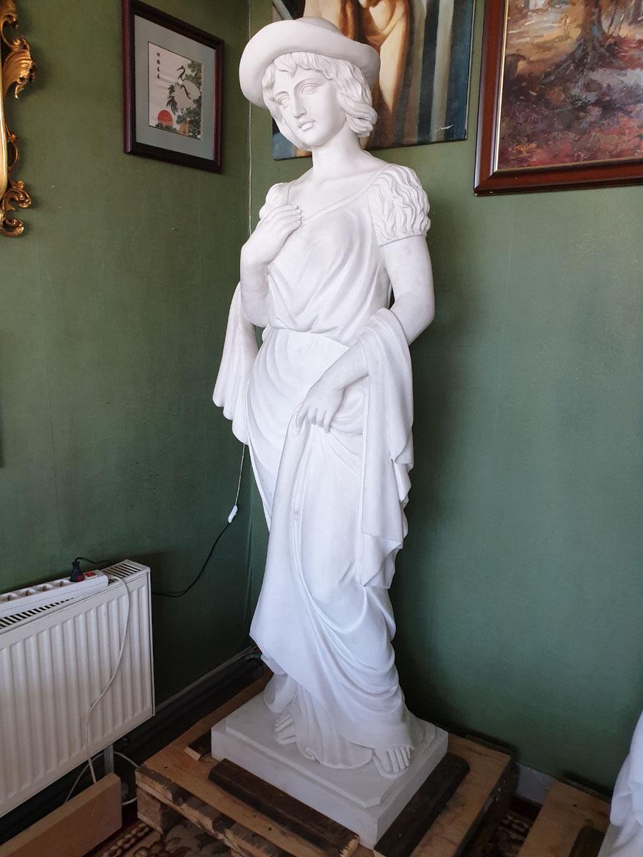 Four Seasons, White Marble Statues Suite 2.5 Meter High Set of Four For Sale 10