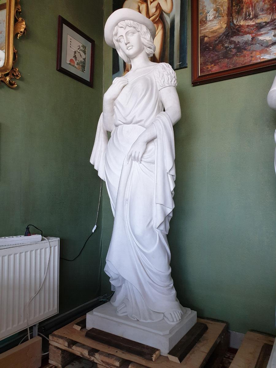 Four Seasons, White Marble Statues Suite 2.5 Meter High Set of Four For Sale 11