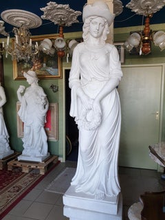 Four Seasons, White Marble Statues Suite 2.5 Meter High Set of Four