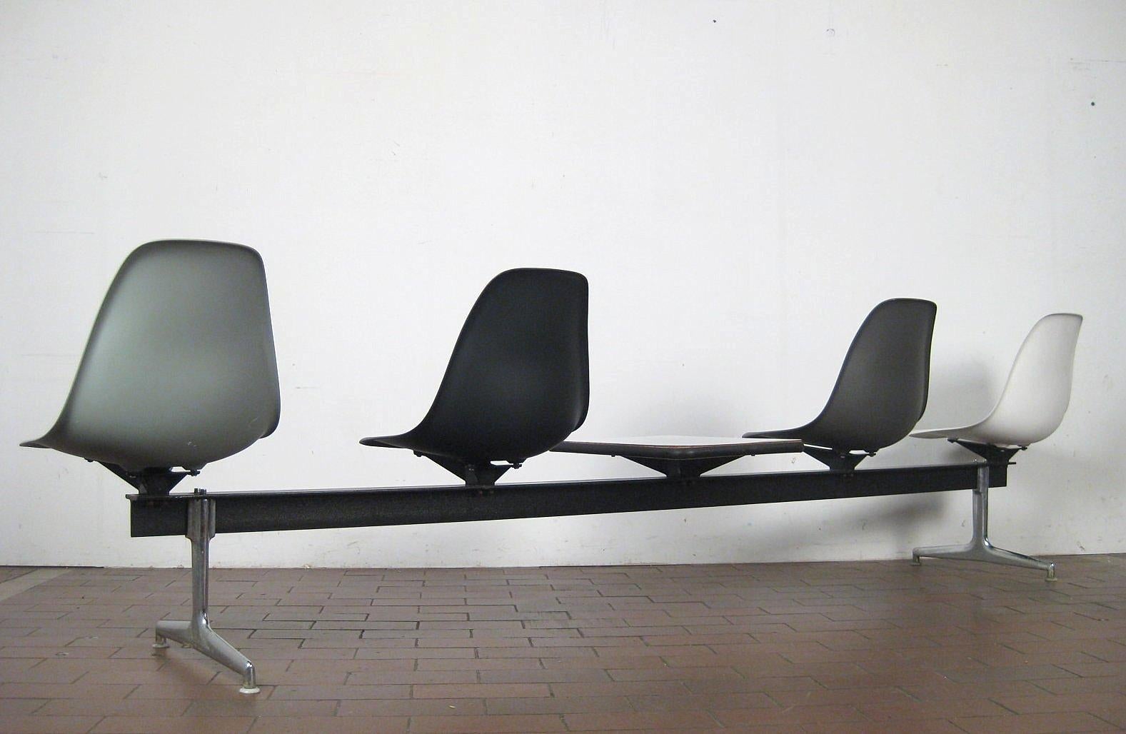 Aluminum Four-Seat Shell Tandem by Charles & Ray Eames for Herman Miller Vitra