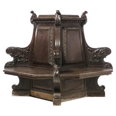 SILLA DE CUATRO PLAZAS  Portugués, del siglo XVIII