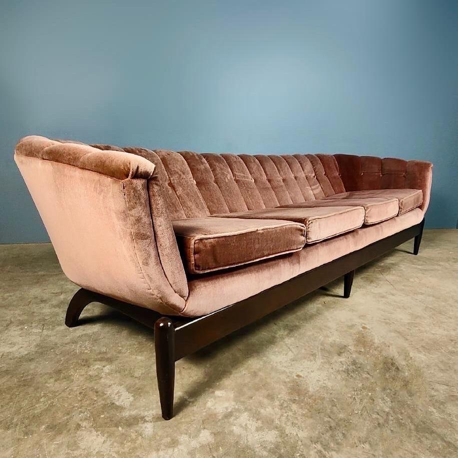 pink scallop sofa