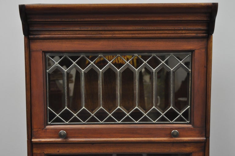 FourSection Mahogany Narrow Barrister Lawyers Stacking Bookcase For