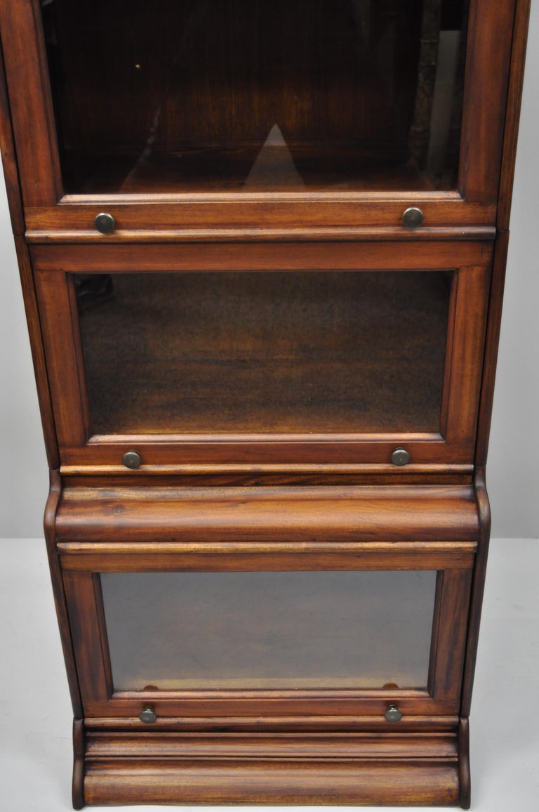 Four-Section Mahogany Narrow Barrister Lawyers Stacking ...