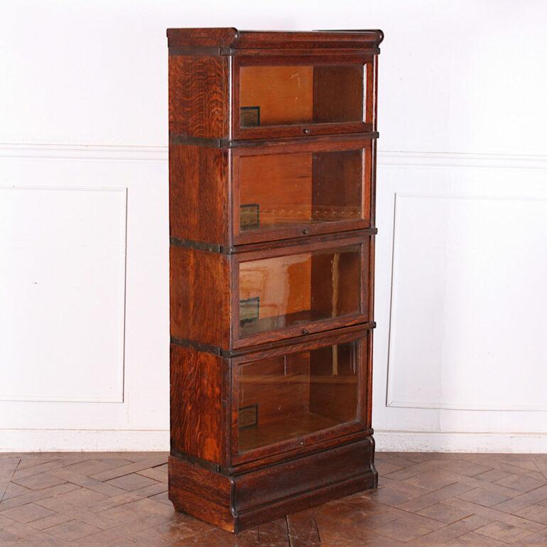 Canadian Four Section Oak Barristers Bookcase by ‘Globe Wernicke’