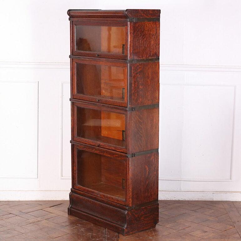Early 20th Century Four Section Oak Barristers Bookcase by ‘Globe Wernicke’