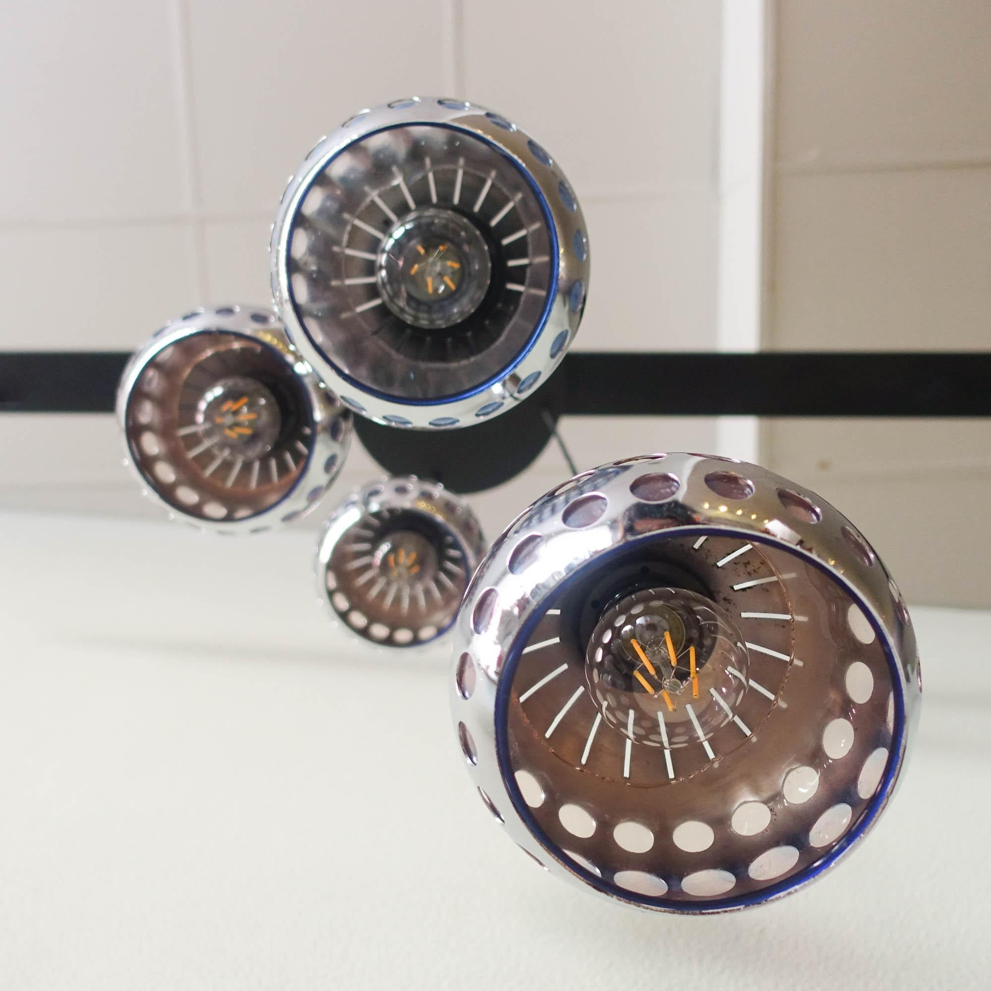 Lampe cascade à quatre abat-jour, modèle « Symphonie », par Euroline, années 1970 en vente 3