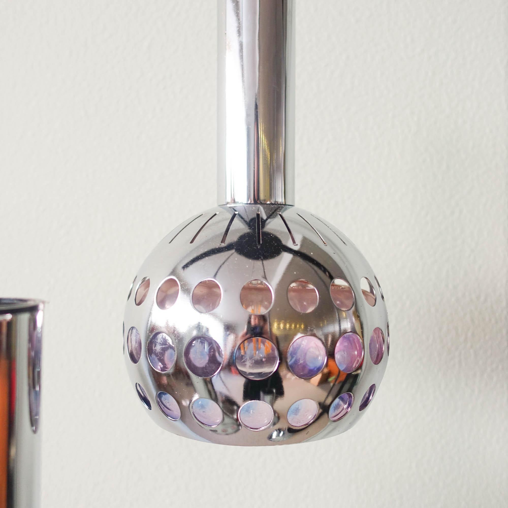 Métal Lampe cascade à quatre abat-jour, modèle « Symphonie », par Euroline, années 1970 en vente