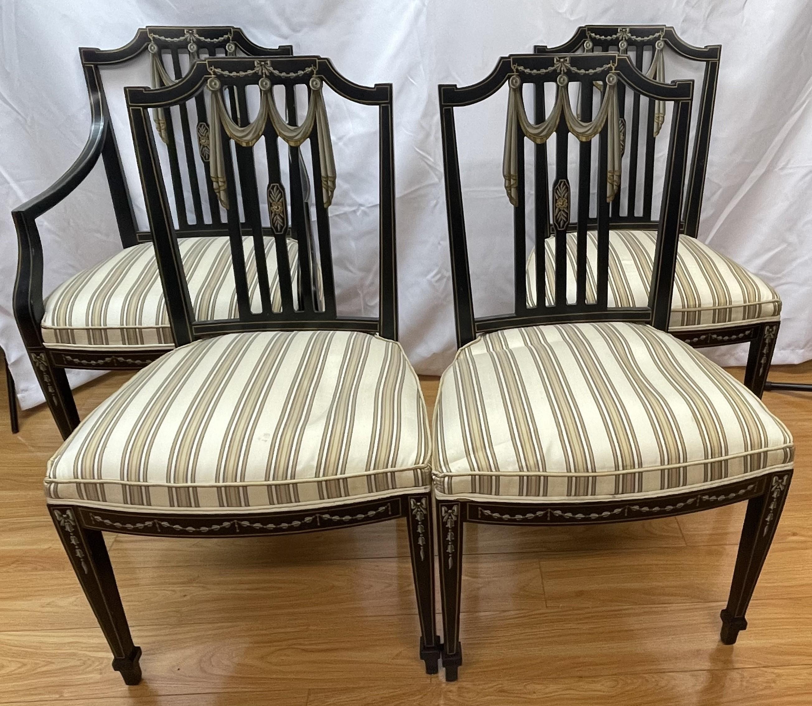 Four Sheraton chairs For Sale 5
