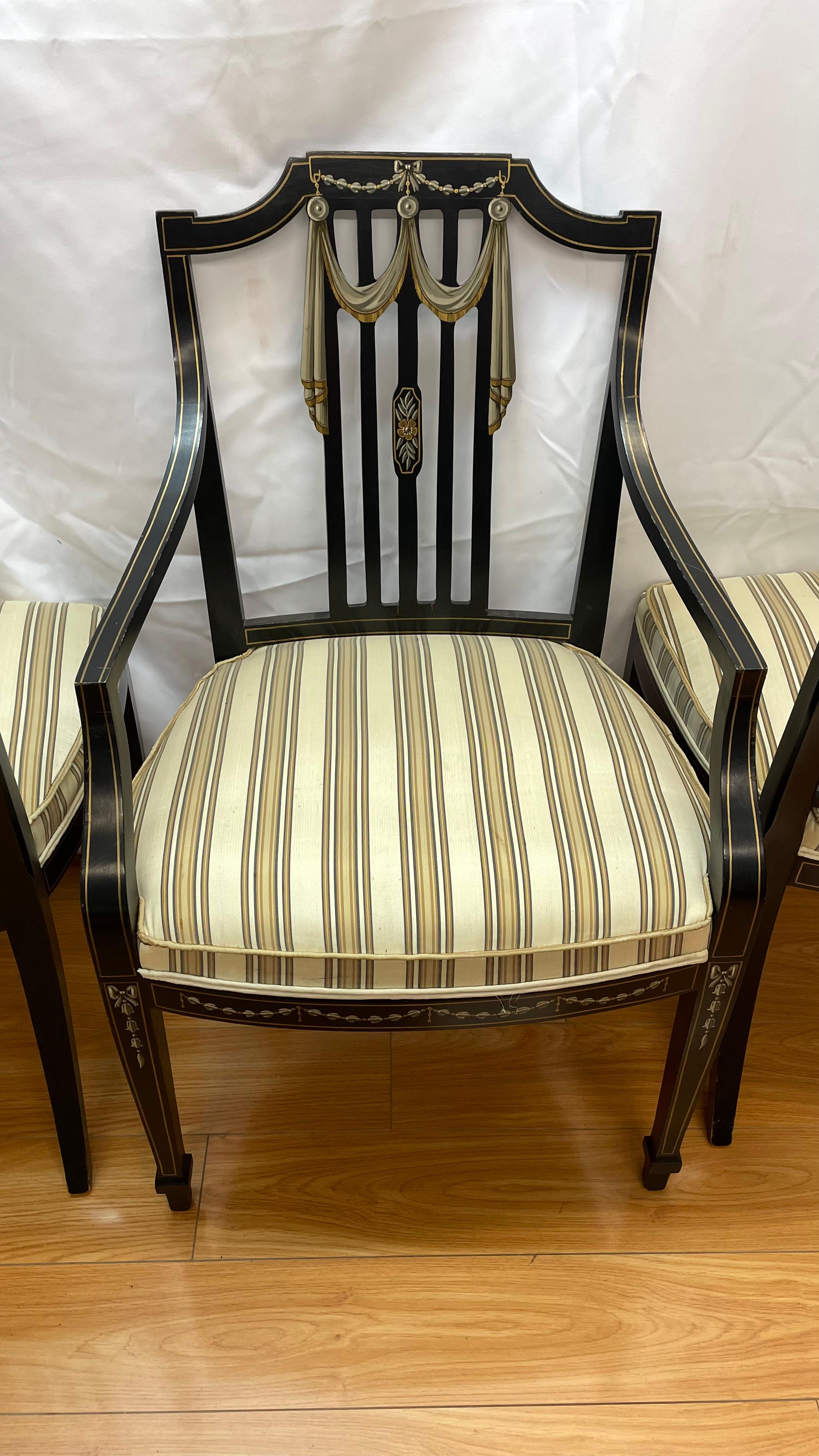 Four Sheraton chairs For Sale 8