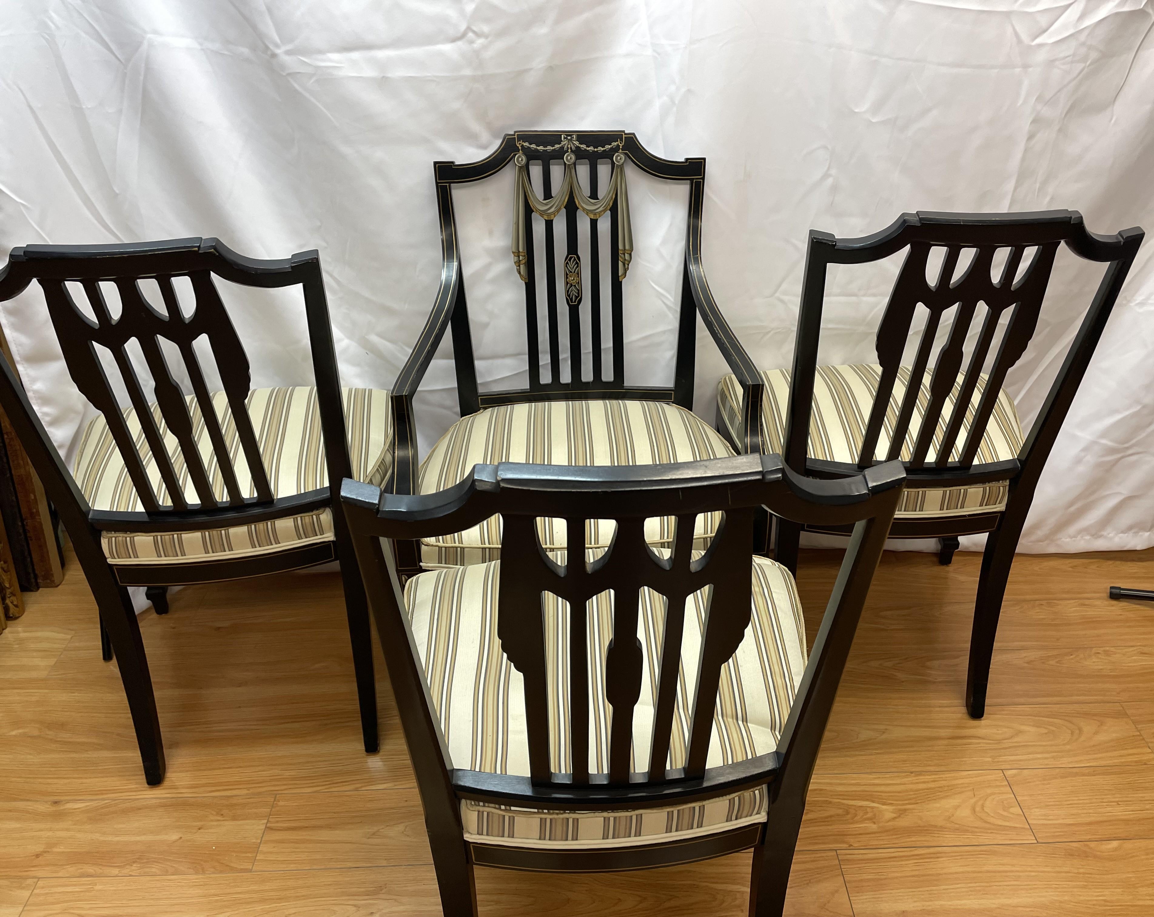 Four Sheraton chairs For Sale 4