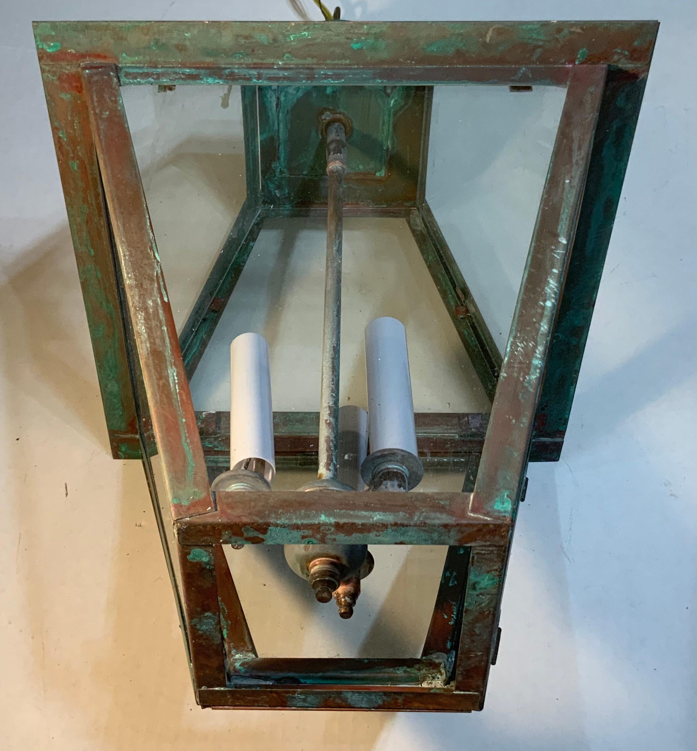 Four-Sides Hanging Copper Lantern 6