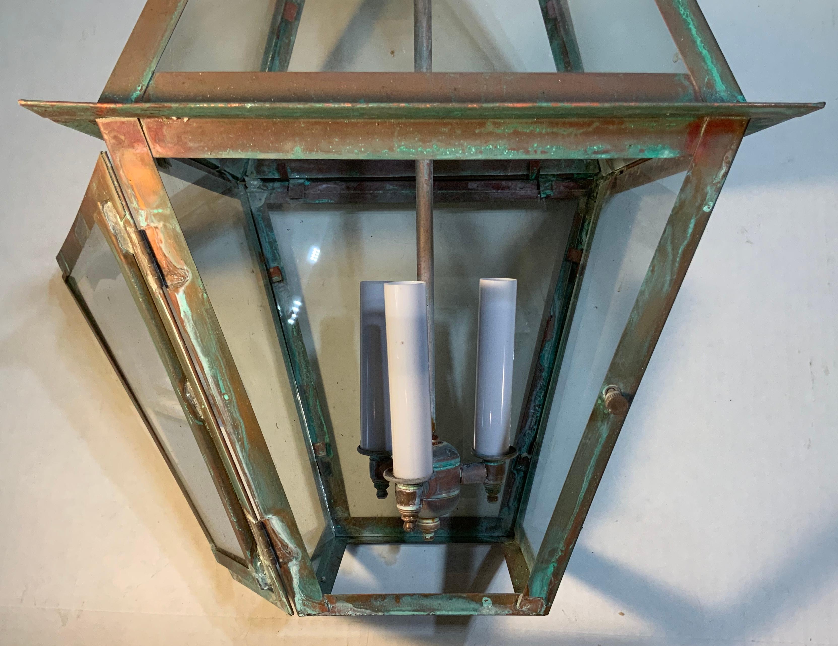 Four-Sides Hanging Copper Lantern 1