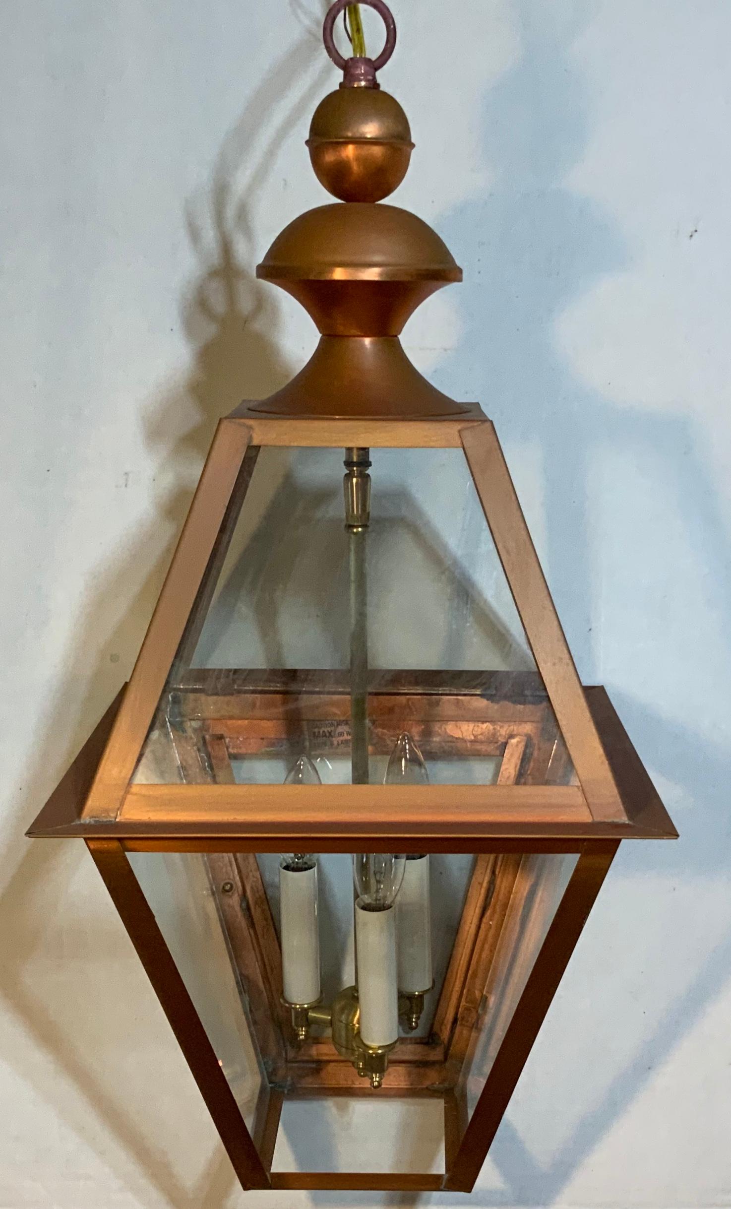 Four-Sides Hanging Copper Lantern 3