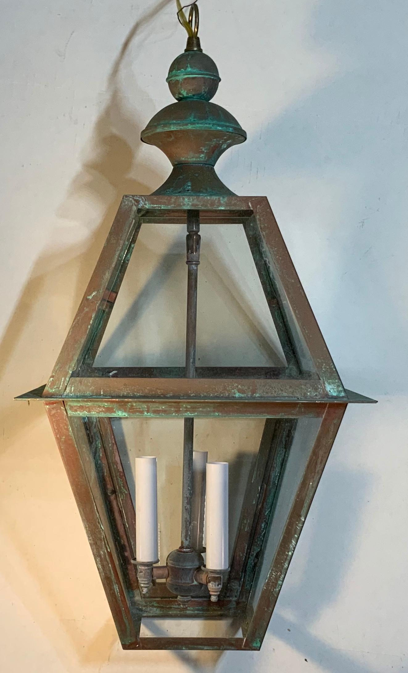 Four-Sides Hanging Copper Lantern 4