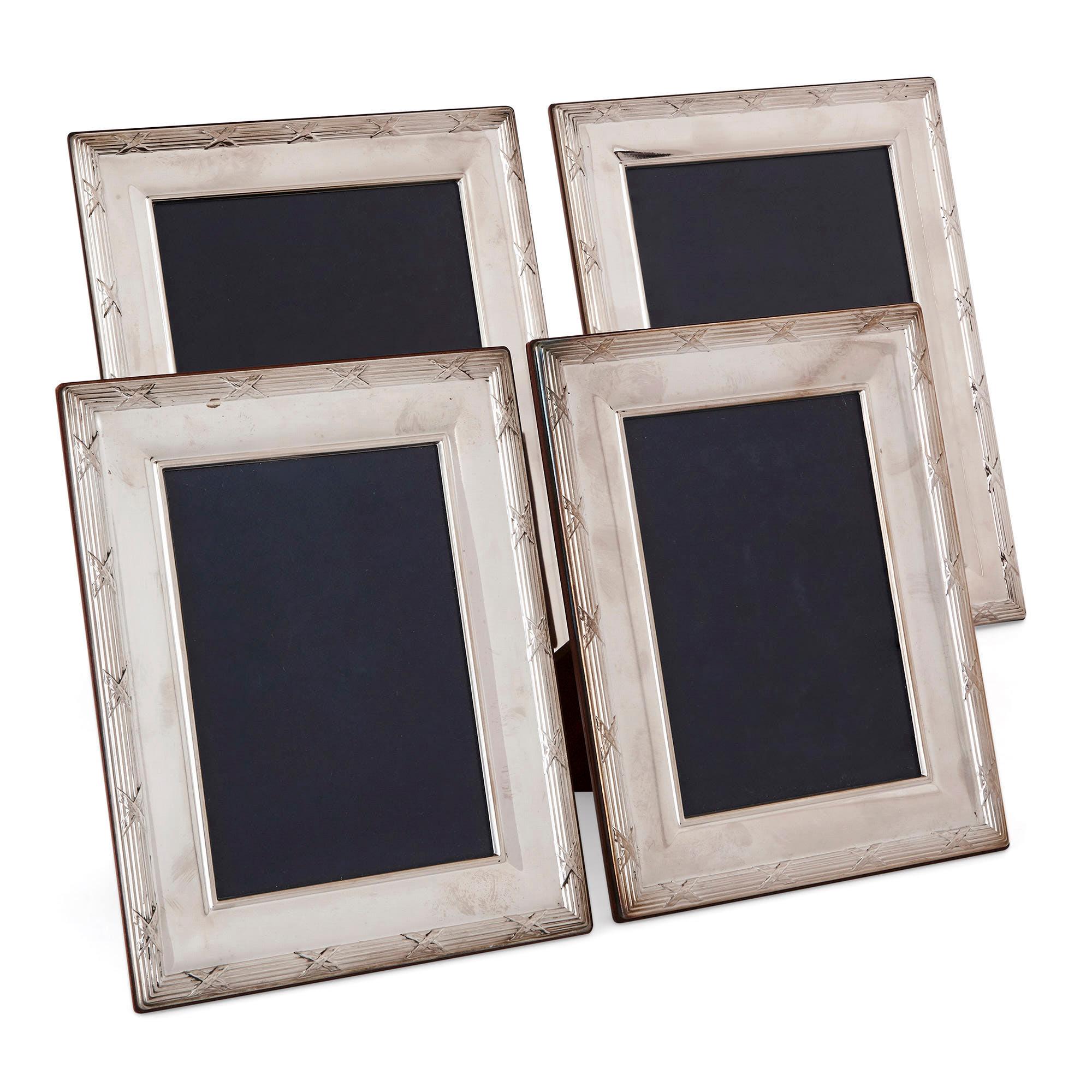 Four Silver Mounted Photo Frames by Carrs Silver For Sale