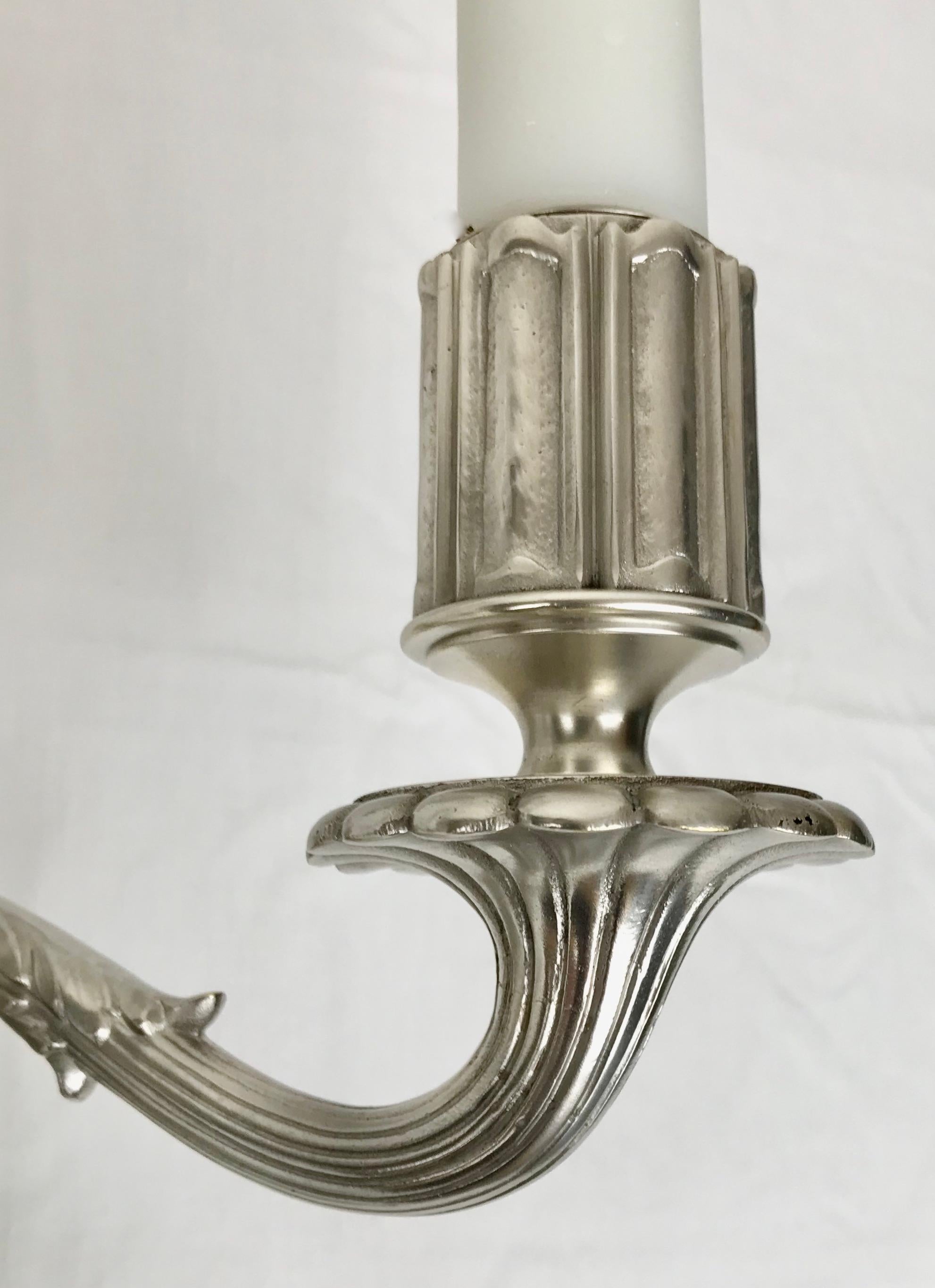 20th Century Four Silvered Bronze Adam Style Sconces With Green Wedgwood Plaques For Sale