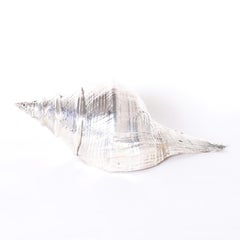 Four Silvered Metal Plated Seashells, Priced Individually