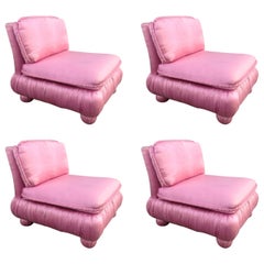 Four Slipper Chairs Style of Milo Baughman for Thayer Coggin