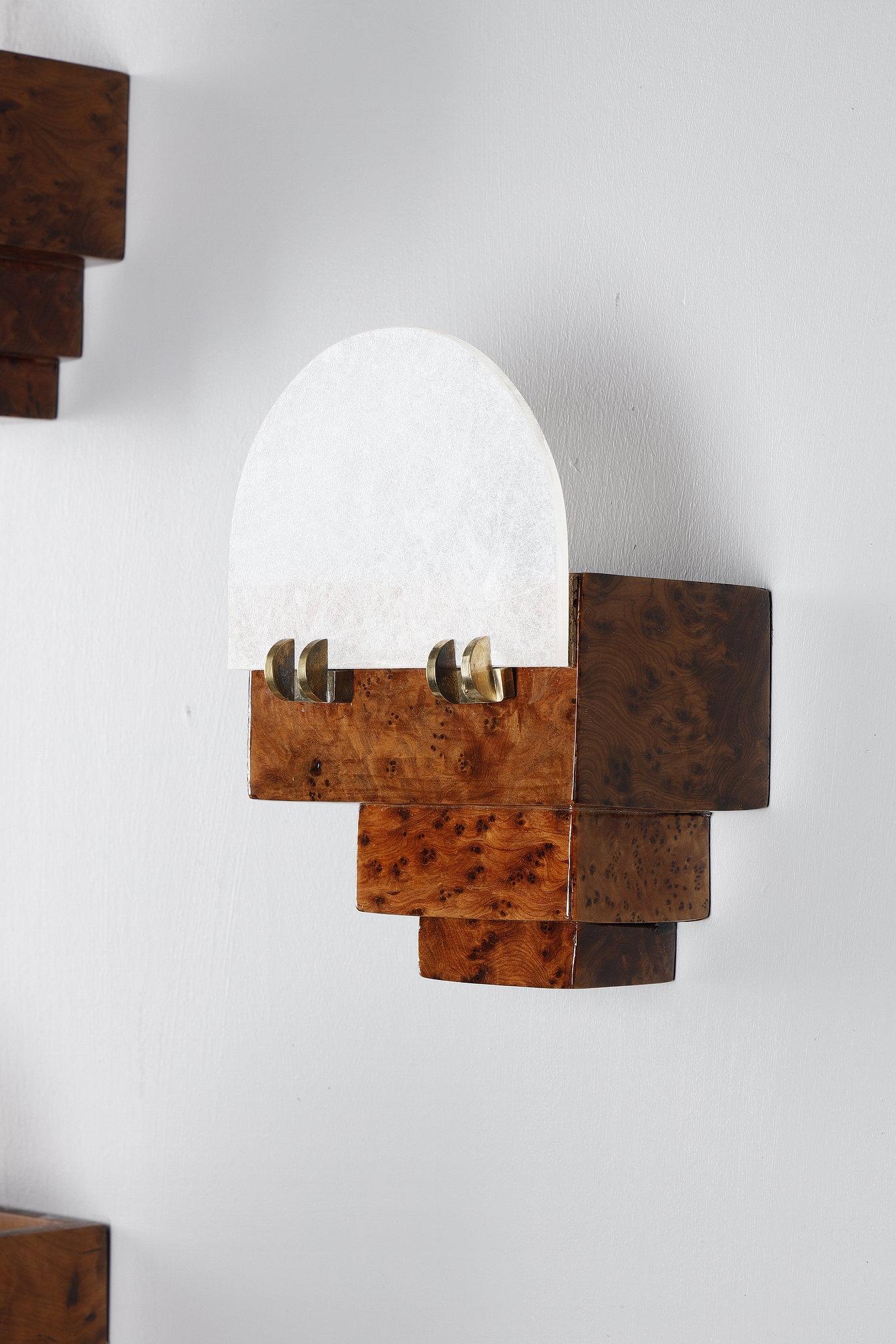Cuatro pequeños apliques Art Déco en venta 5