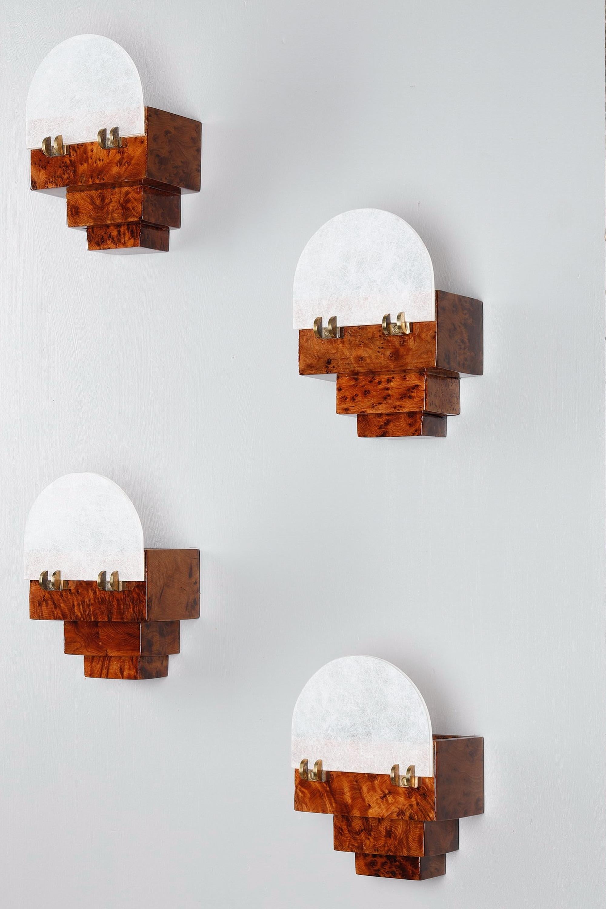 Cuatro pequeños apliques Art Déco Art Decó en venta