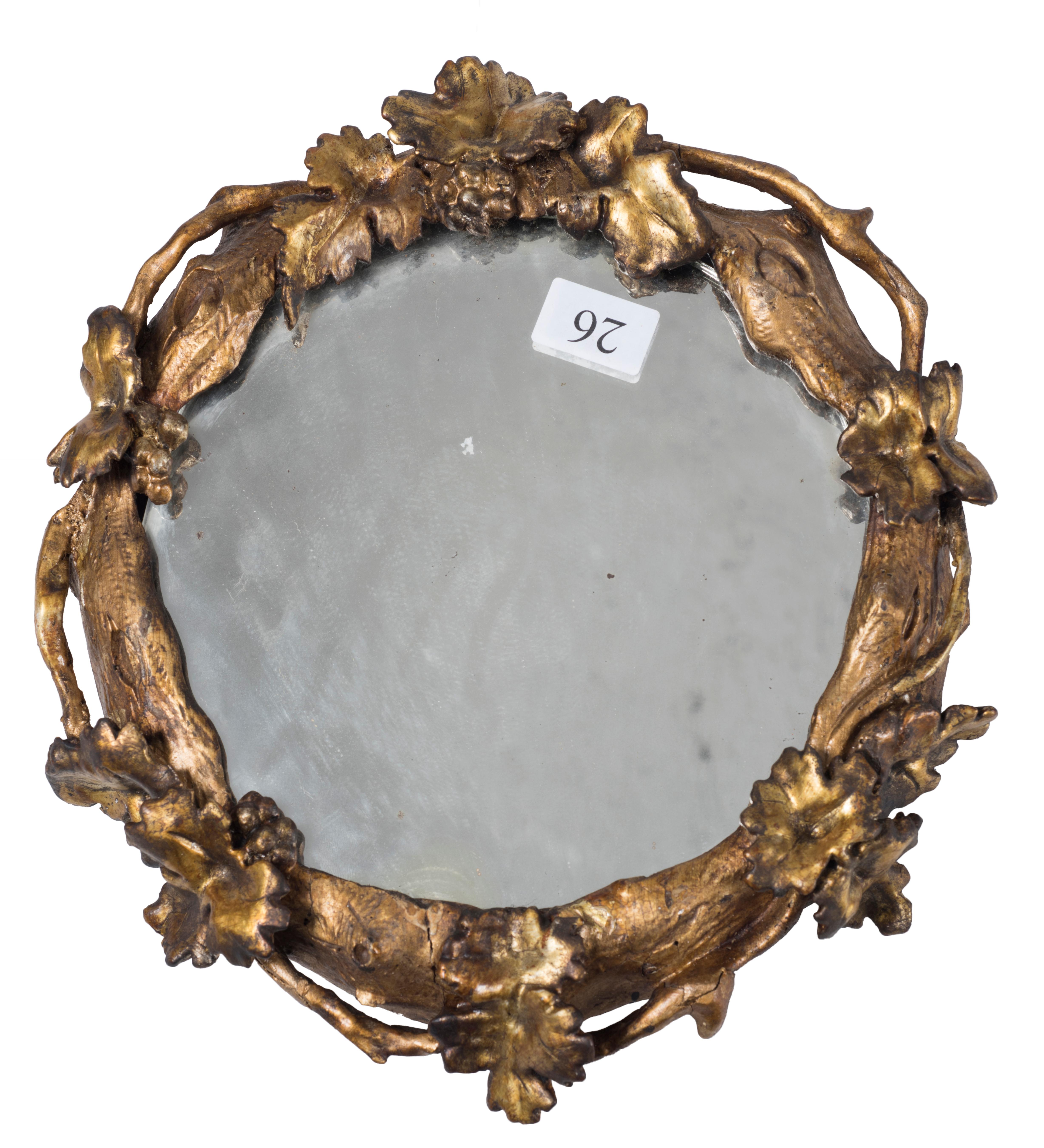 Four Small Circular Wall Mirrors, End of 18th Century In Good Condition For Sale In Roma, IT
