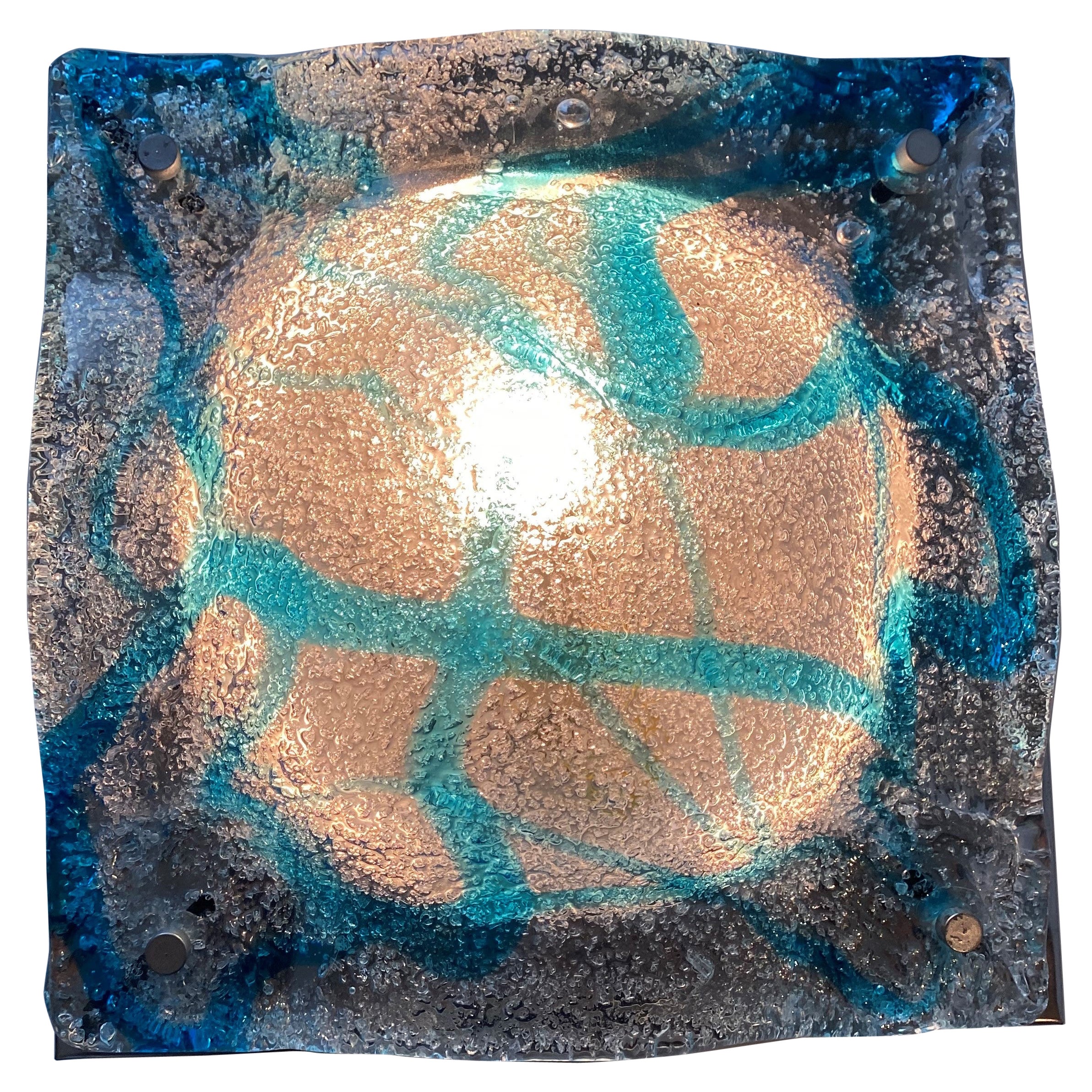 Quatre appliques en verre de Murano de l'ère spatiale de Carlo Nason pour Mazzega