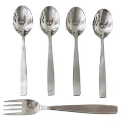 Four Spoons And A Fourk Amboss Austria 2050 Flatware by Helmut Alder, 1950s