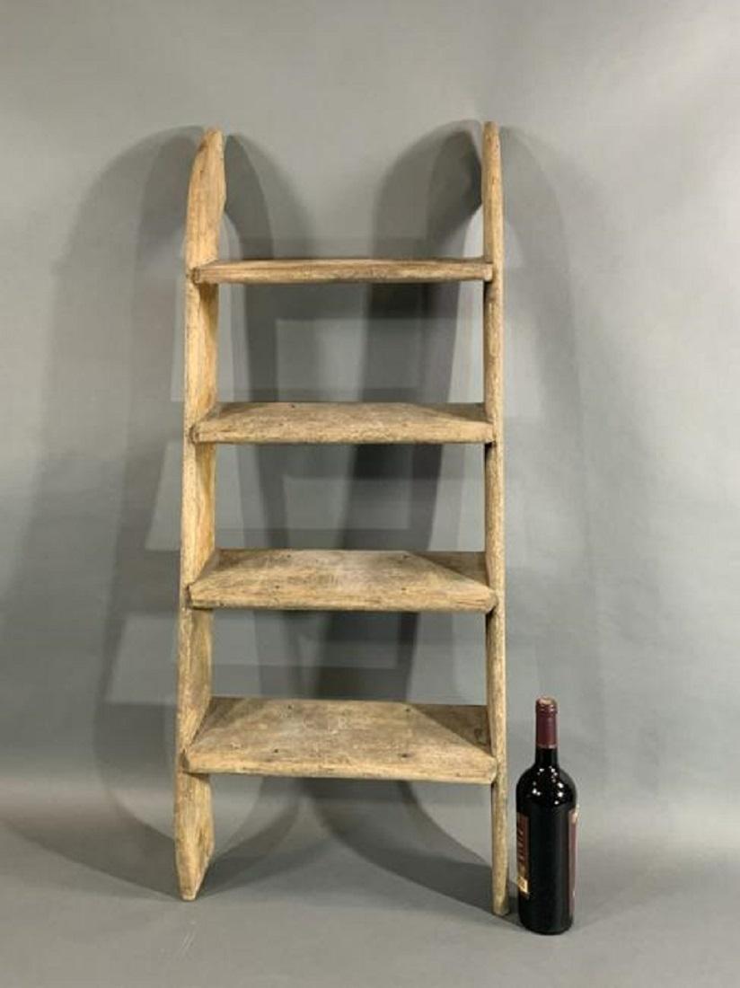 Four step mahogany deck ladder.

Overall dimensions: Weight is 15 pounds. 46