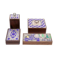 Four Sterling Silver Italian Enameled Boxes by Ottaviani Priced Individually